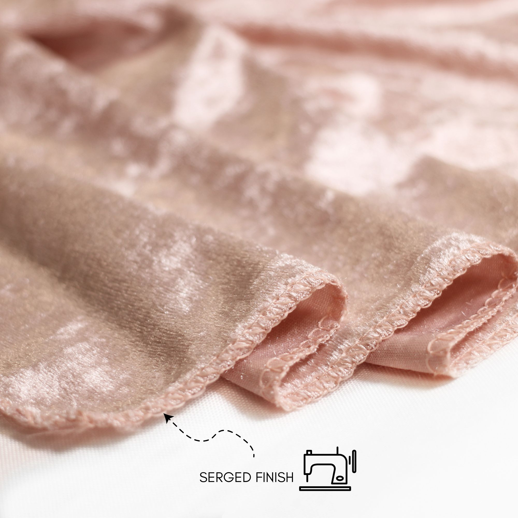 Velvet 12ft x 60" Drape with 4 inch pocket Blush hem