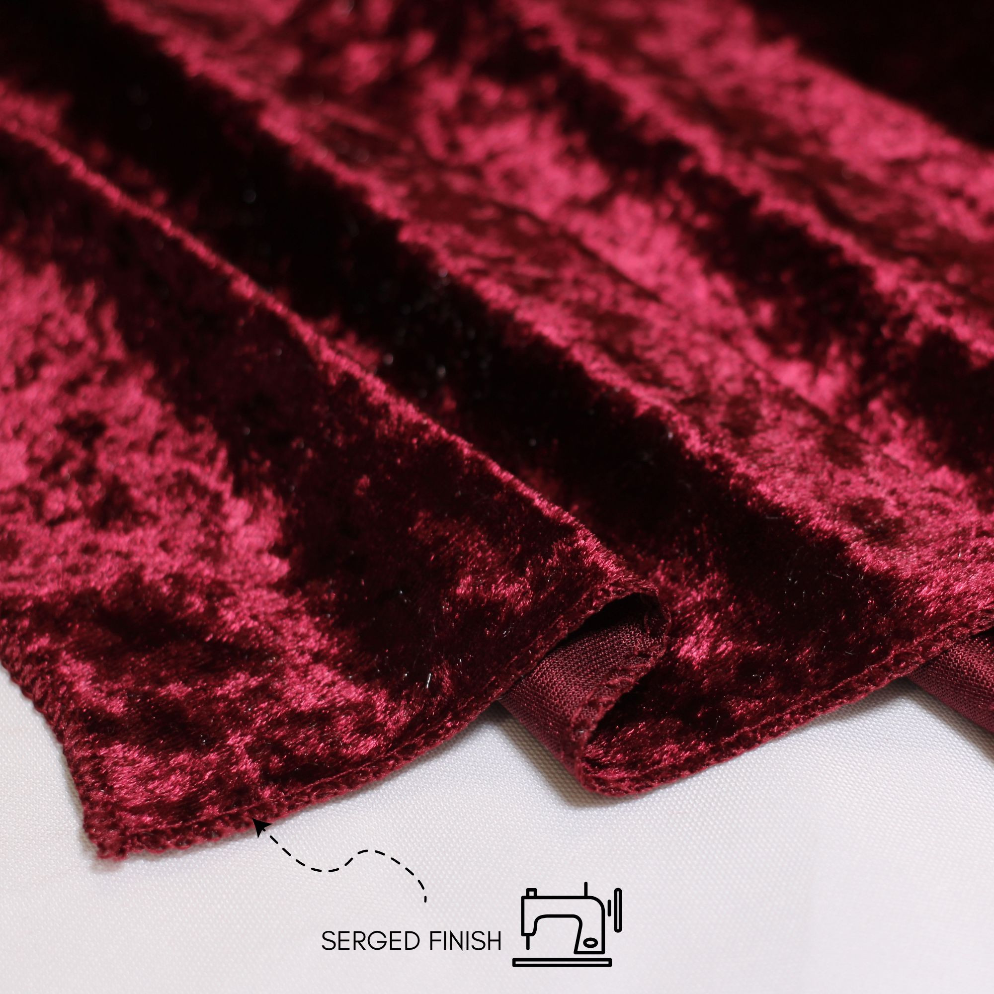 Velvet 14ft x 60" Drape with 4 inch pocket Burgundy Hem