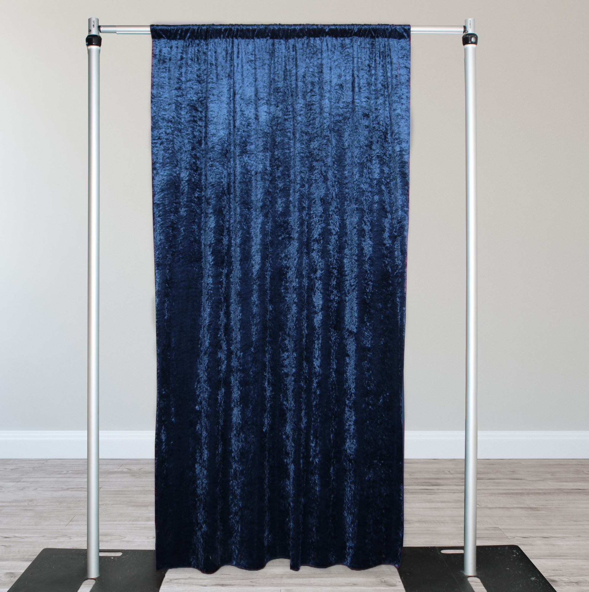 Velvet 14ft x 60" Drape with 4 inch pocket Navy Blue