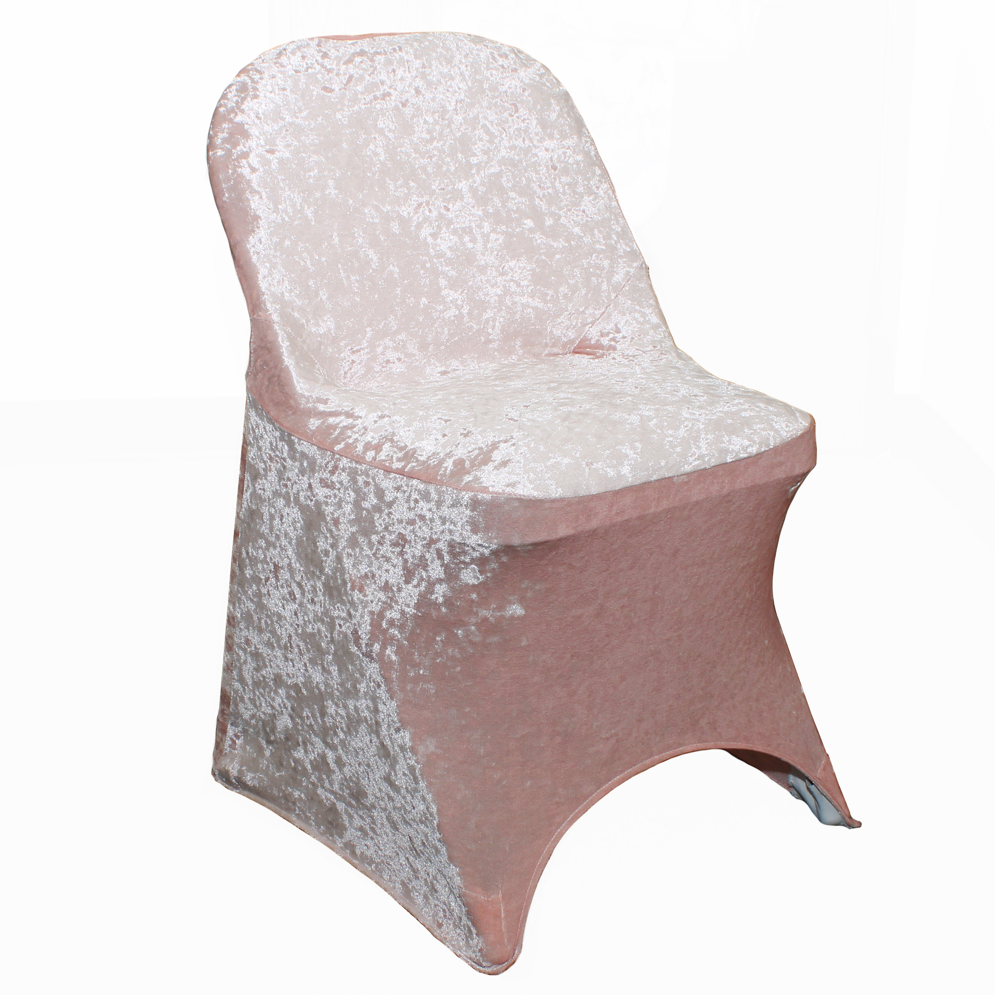 Velvet Spandex Folding Chair Cover Blush