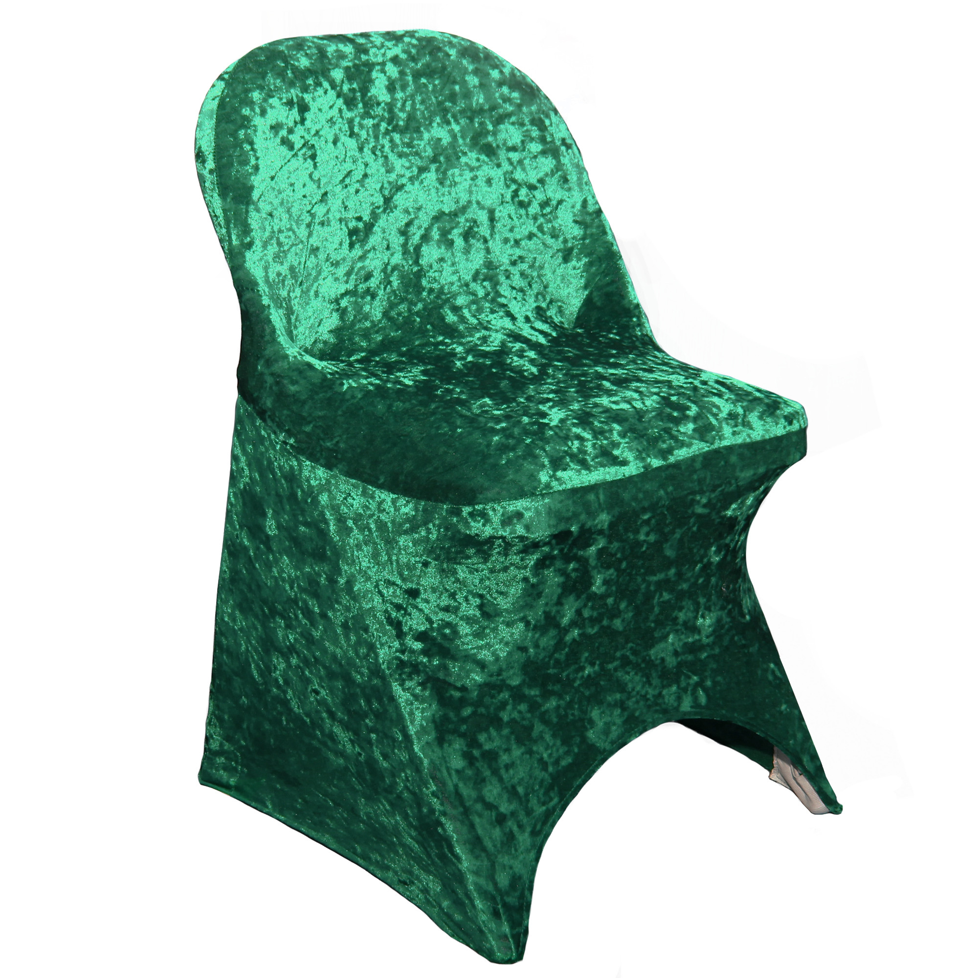 Velvet Spandex Folding Chair Cover Emerald Green