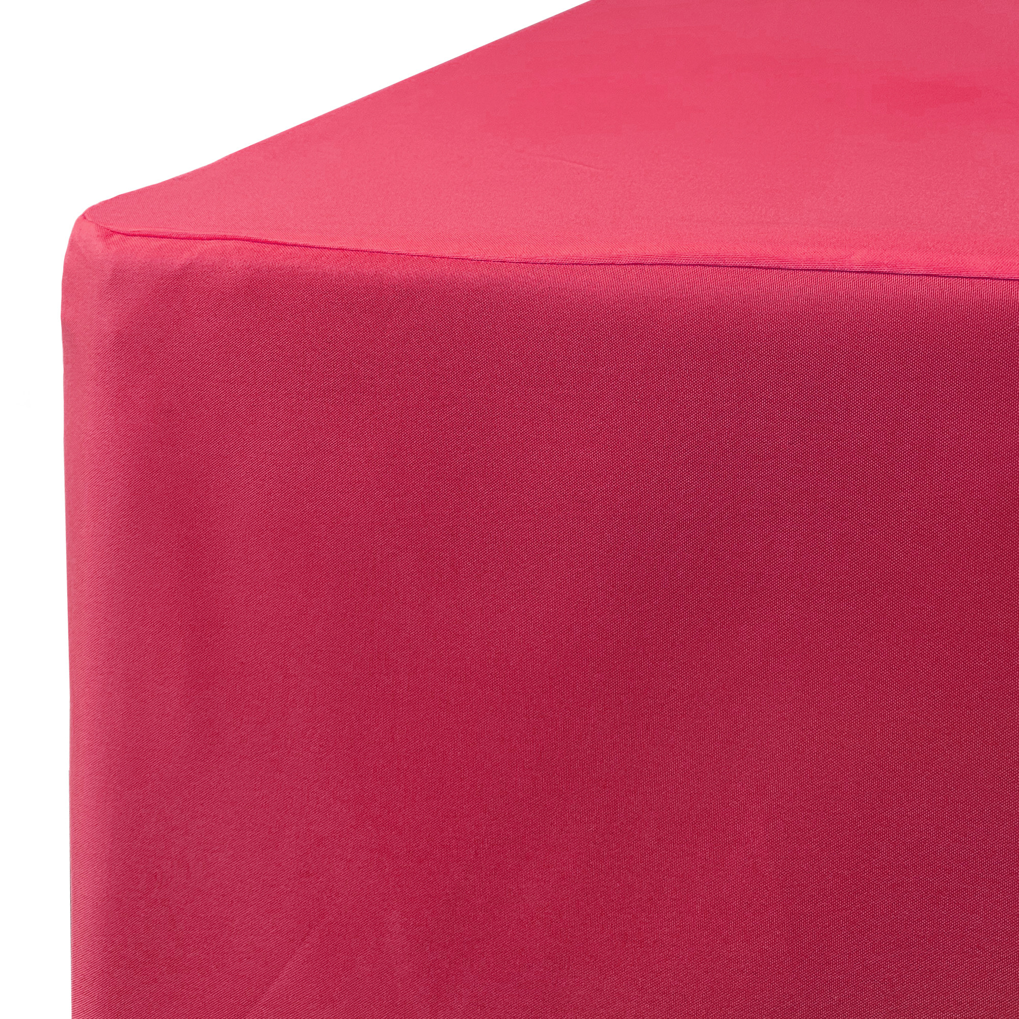 6 ft. Fitted Polyester Tablecloth Rectangular Fuchsia corner