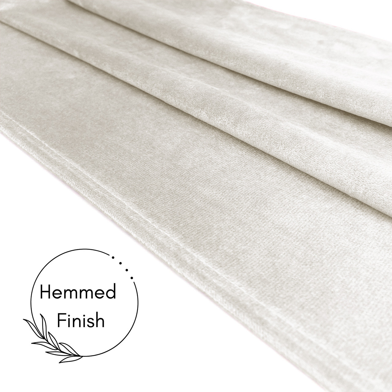 10 Pack 20 Inch Velvet Cloth Napkins Ivory Hem