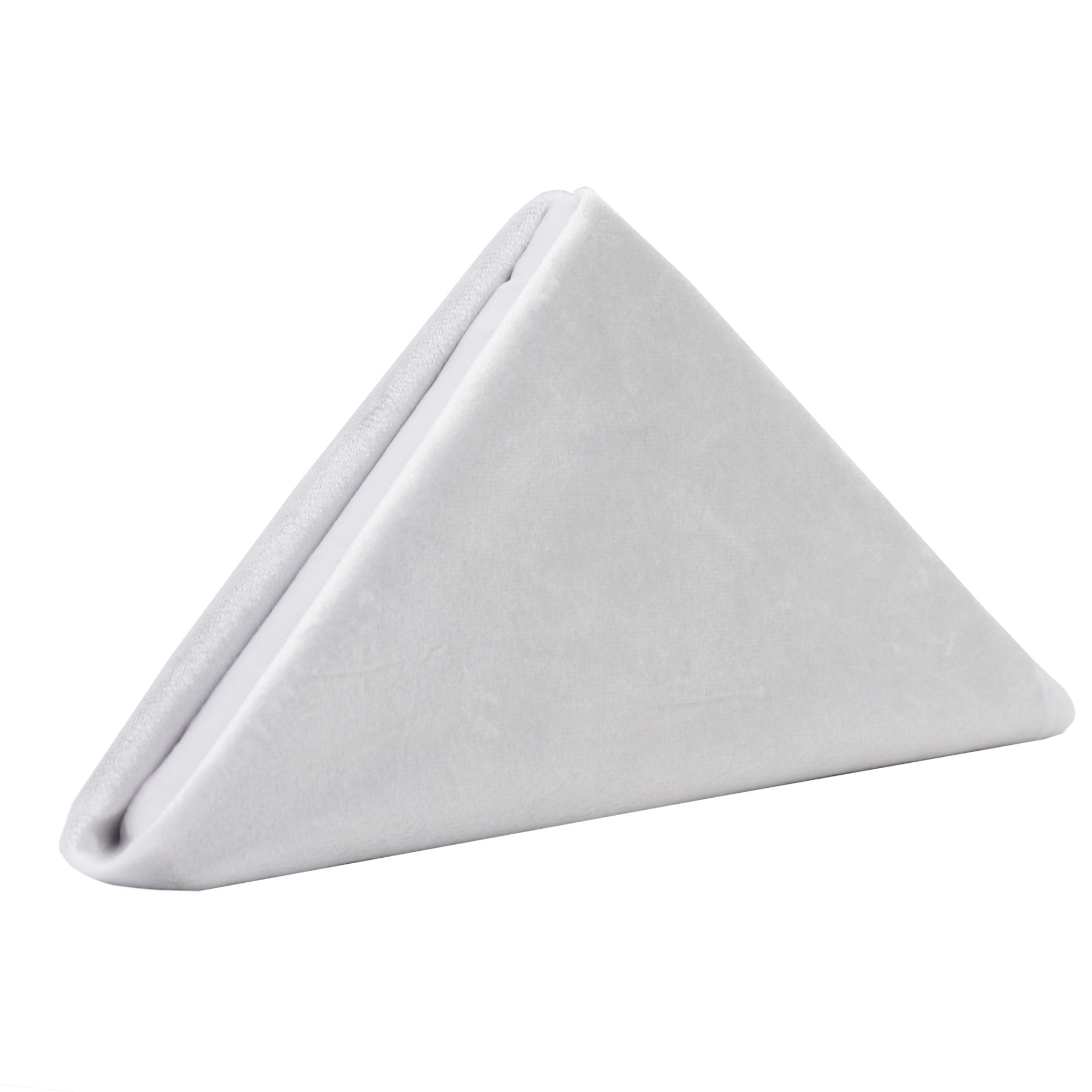 10 Pack 20 Inch Velvet Cloth Napkins White
