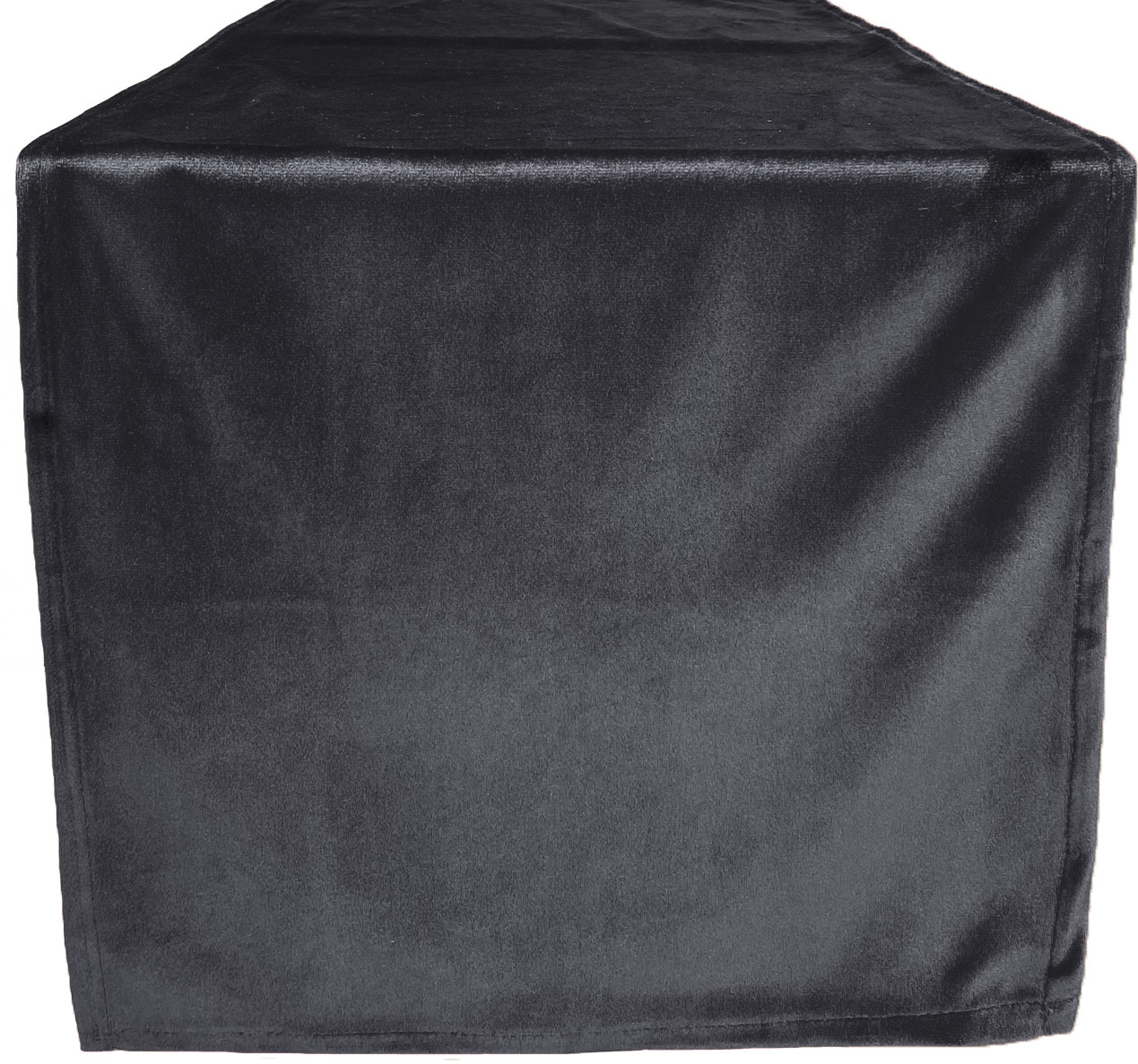 14 x 108 Inch Velvet Table Runner Black Front