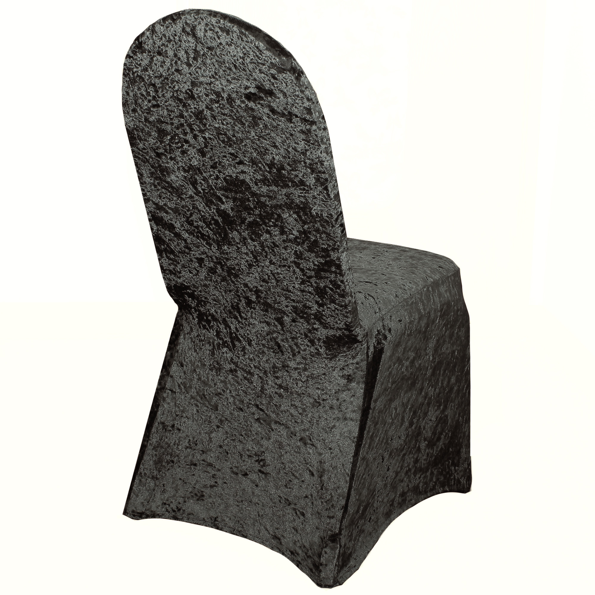 Velvet Spandex Banquet Chair Cover Black back