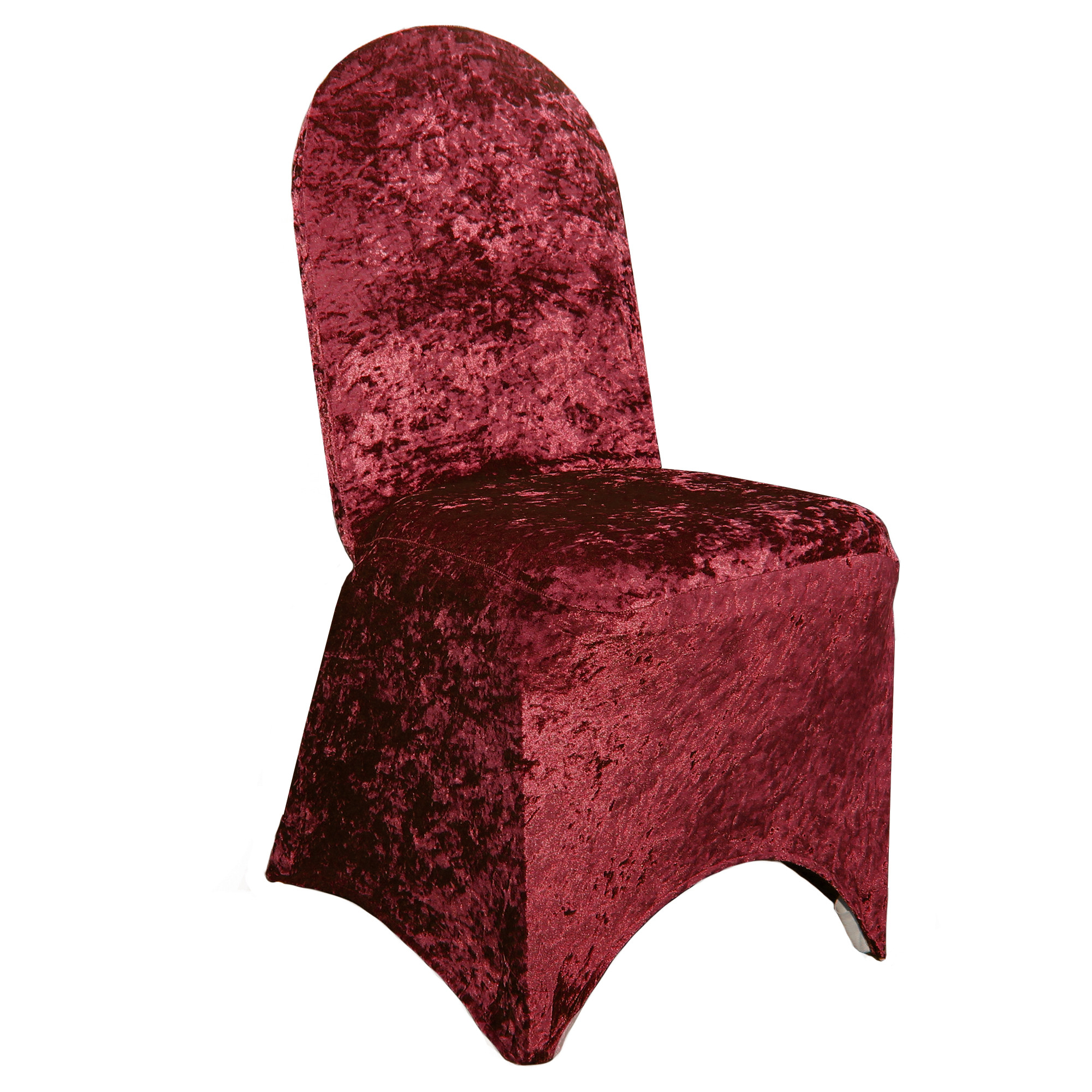 Velvet Spandex Banquet Chair Cover Burgundy