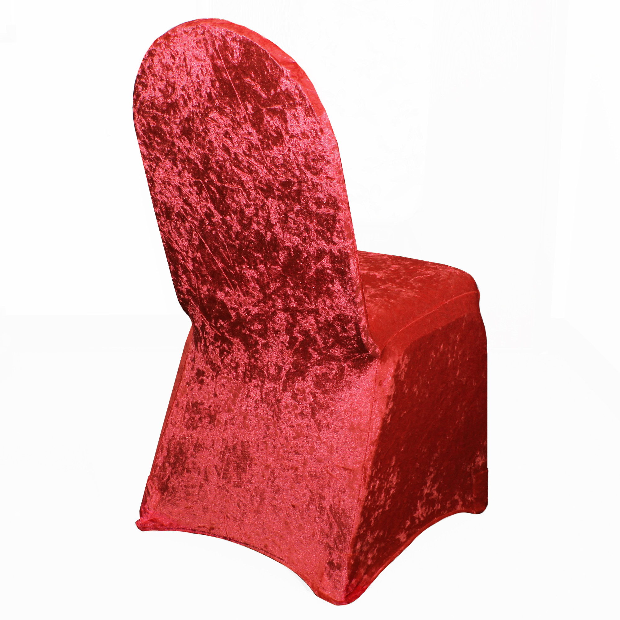 Velvet Spandex Banquet Chair Cover Red black