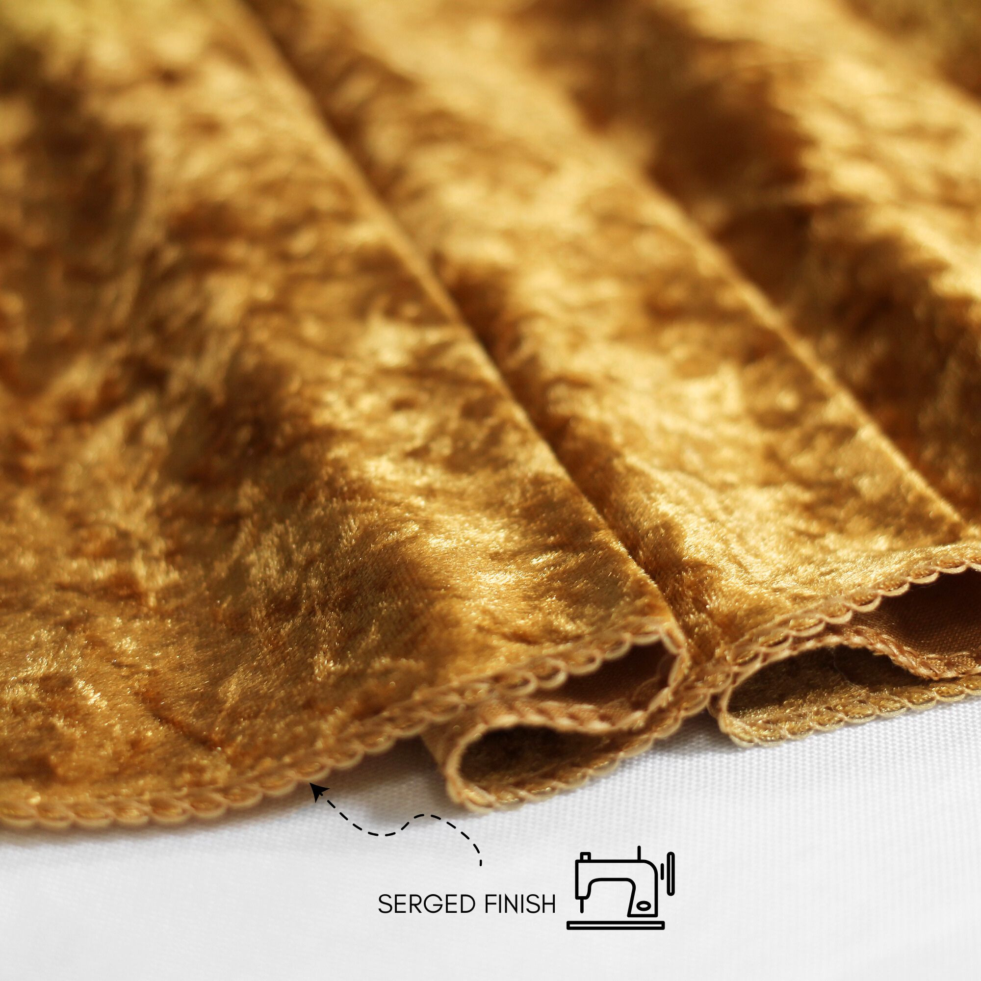 Velvet 10 ft x 60 Inch Drape with 4 Inch Pocket Gold hem