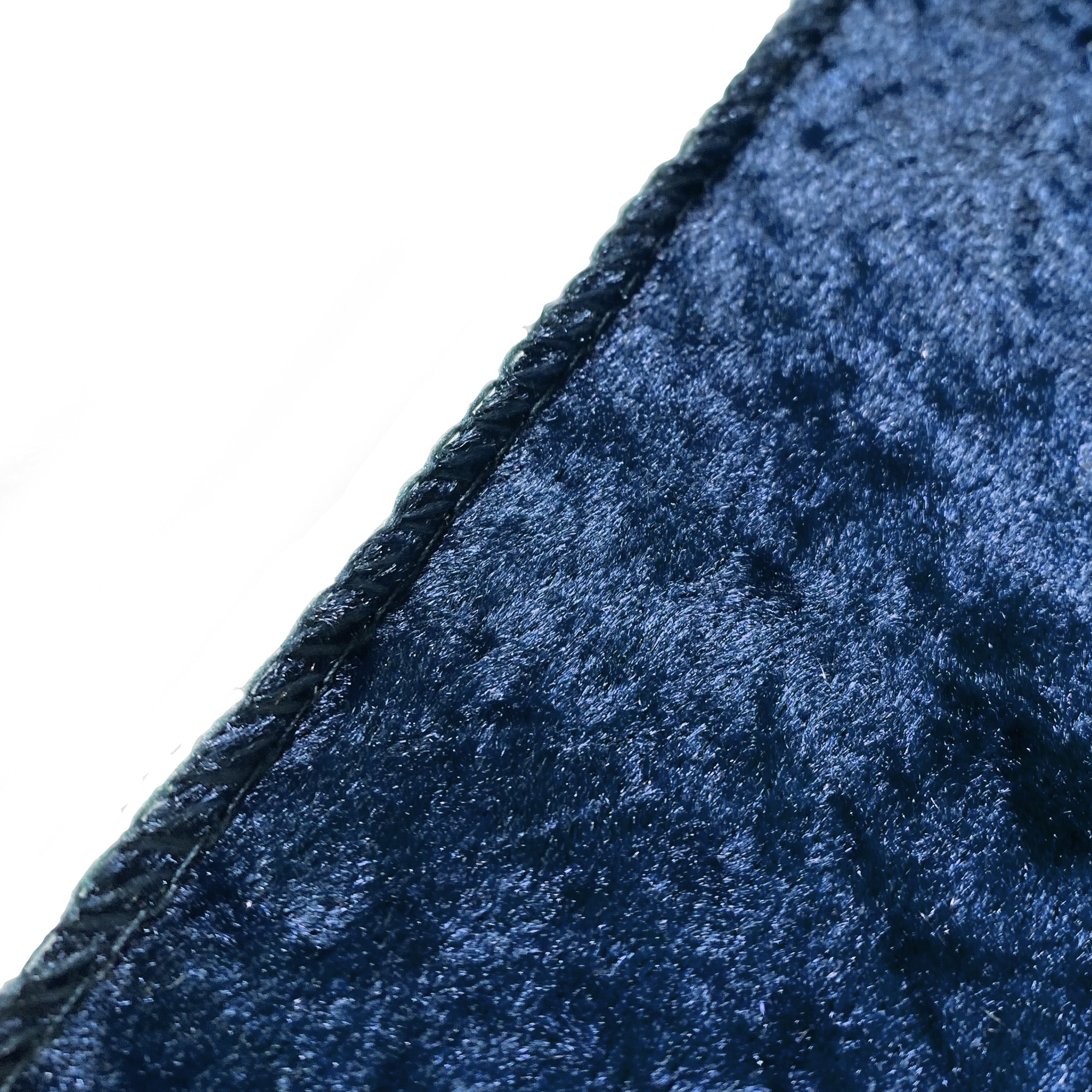 132 Inch Round Crushed Velvet Tablecloth Navy Blue Hem