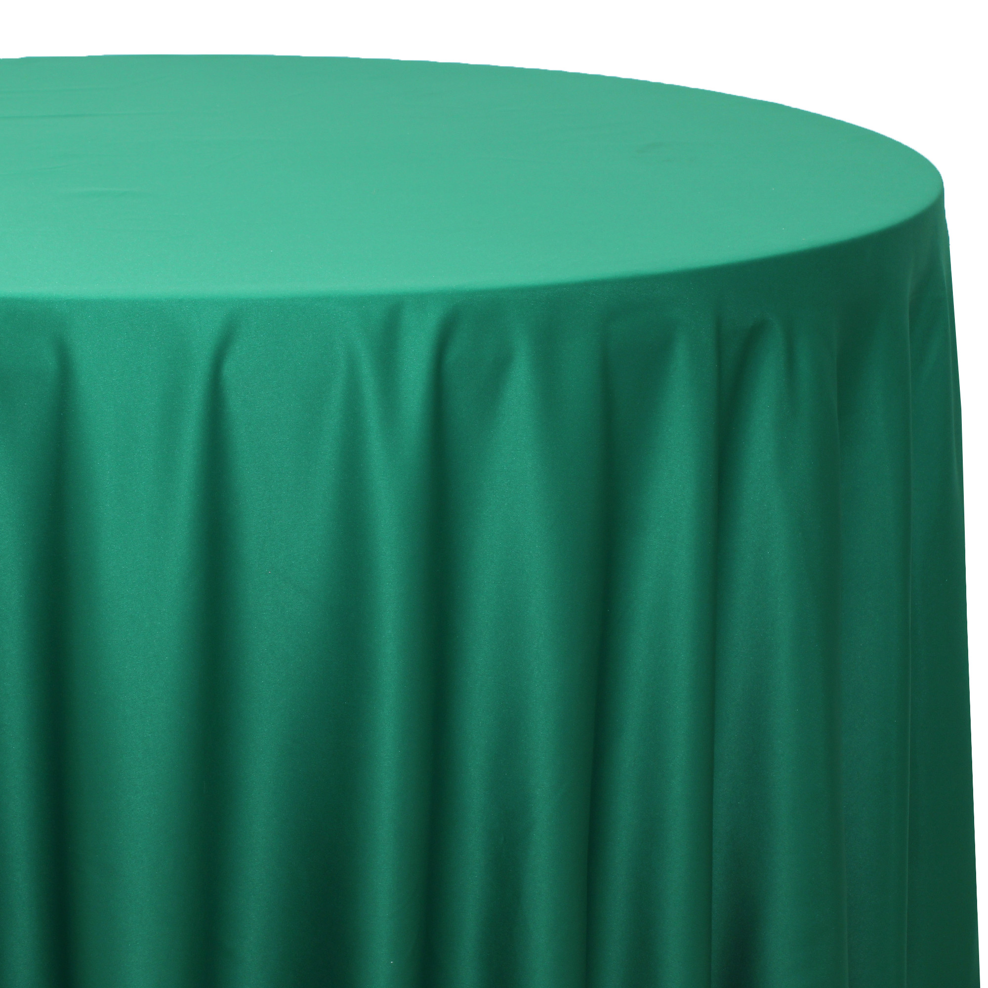 120 Inch Round L'amour Tablecloth Emerald Green side