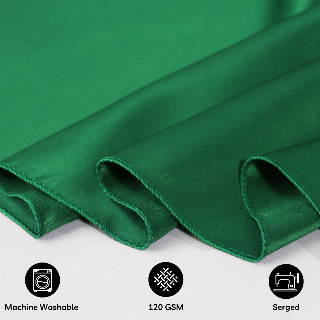 90 x 132 Inch Rectangular L'amour Tablecloth Hunter Green Hem