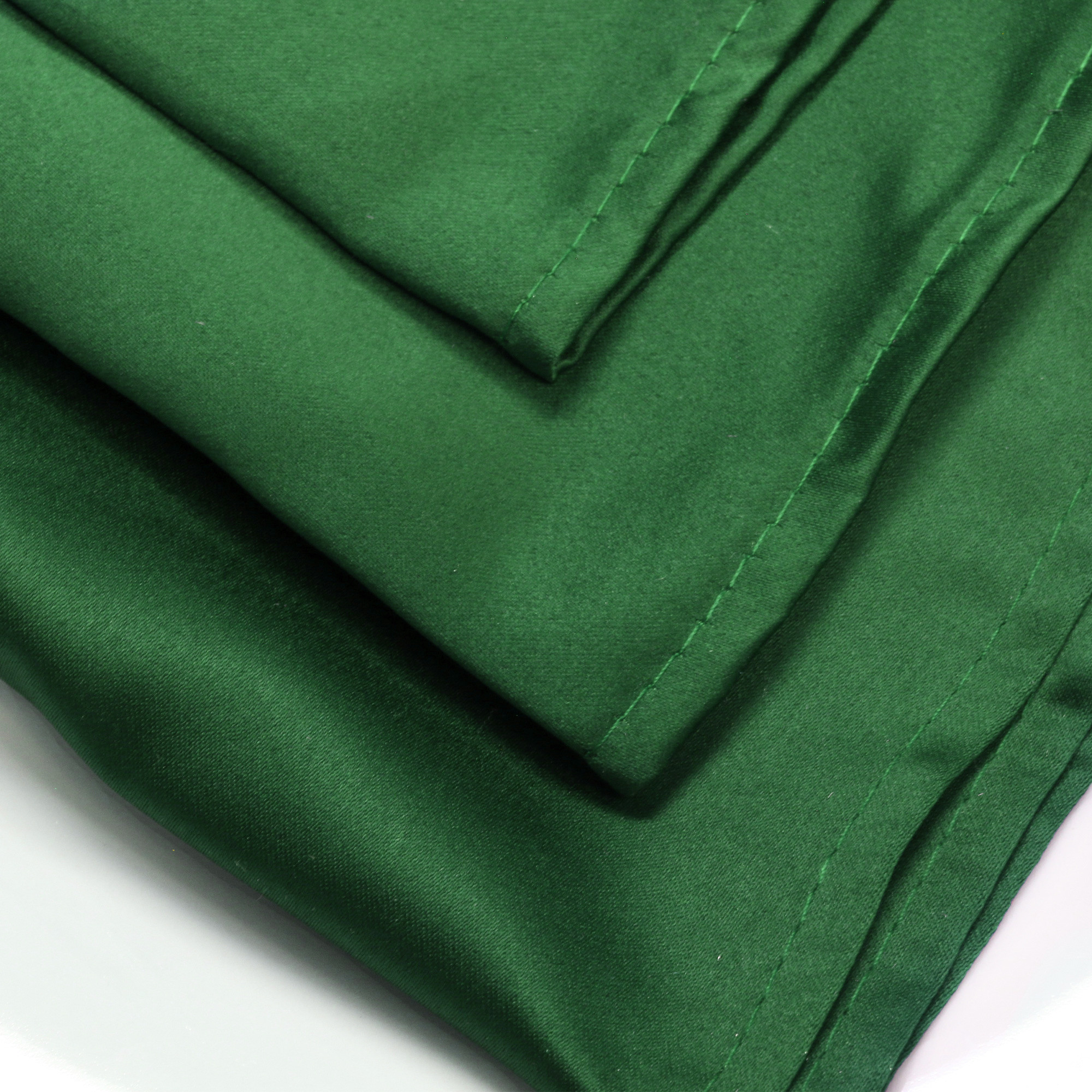 10 Pack 20 Inch L'amour Satin Napkins Emerald Green Hem
