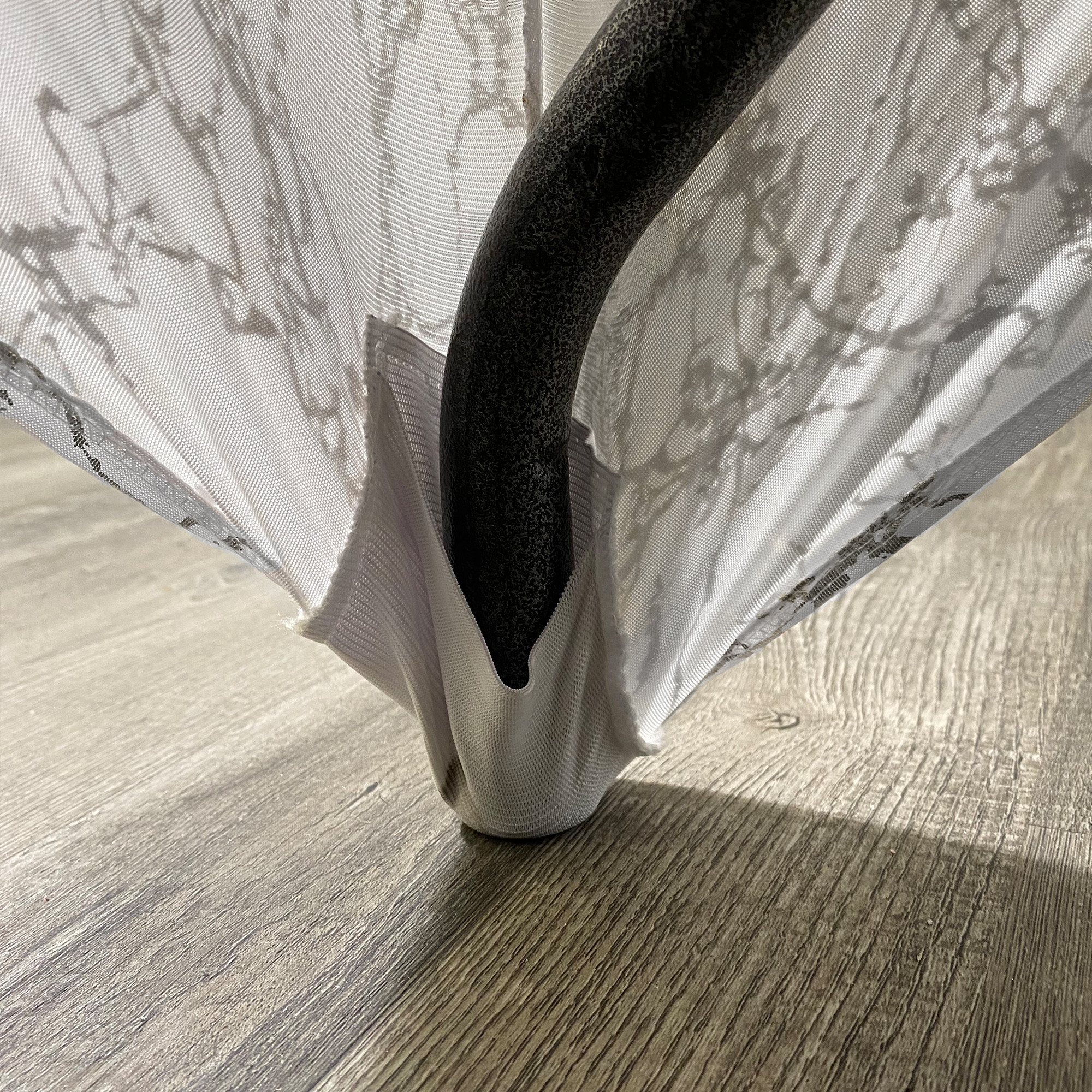 Stretch Spandex 6 ft Rectangular Table Cover White With Silver