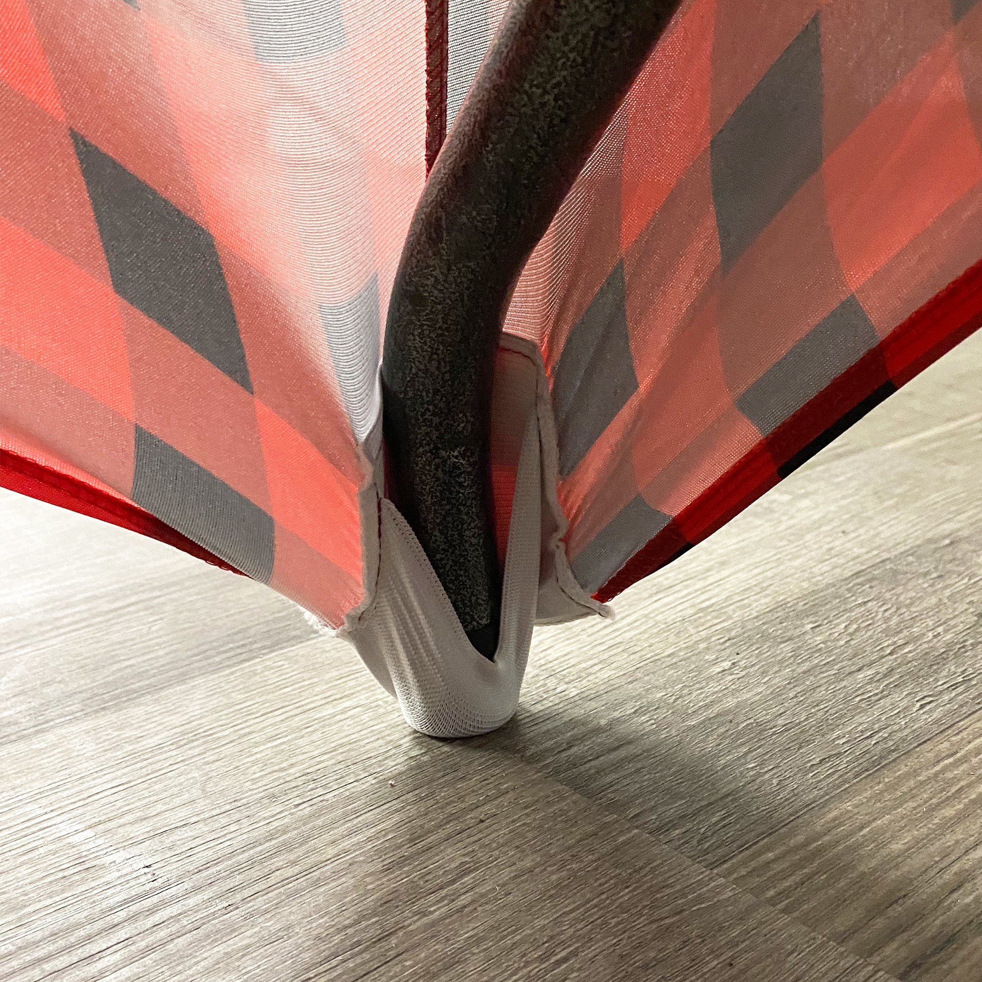 Stretch Spandex 6 Ft Rectangular Table Cover Red Buffalo Plaid Pocket Inside