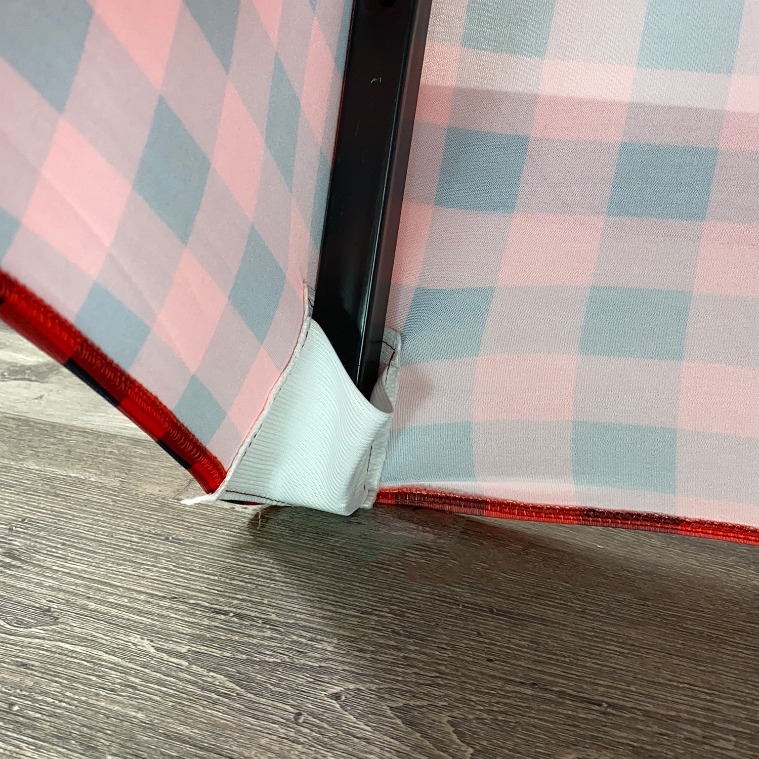 Stretch Spandex Banquet Chair Cover Red Buffalo Plaid Foot Pocket