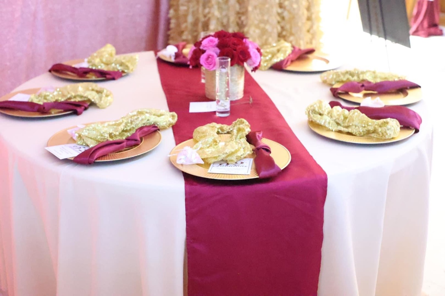Satin Cloth Napkins Fuchsia