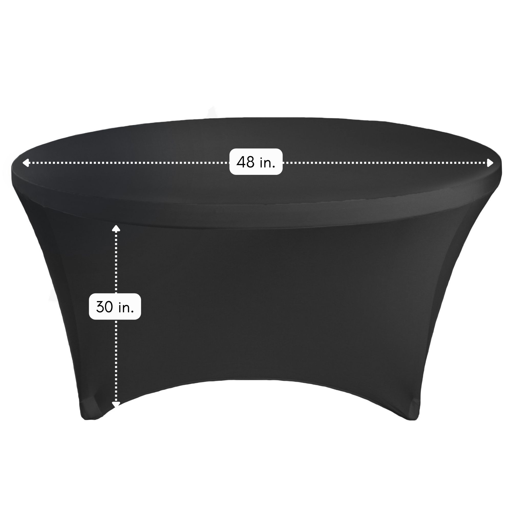 Stretch Spandex 4 ft Round Table Covers Dimensions