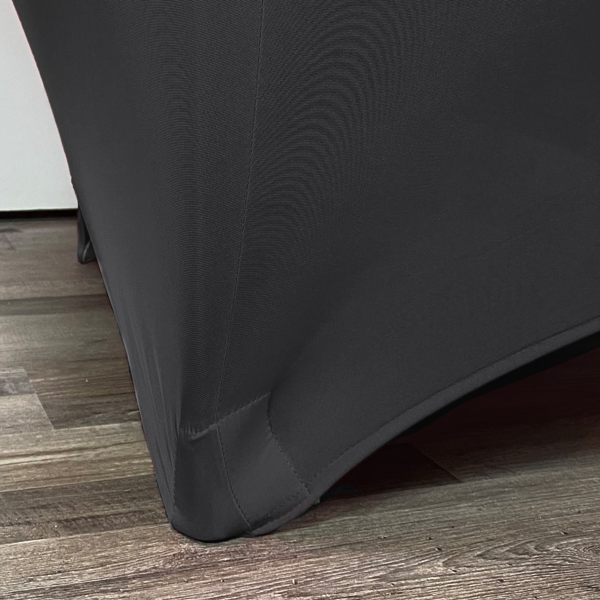 Stretch Spandex 4 ft Round Table Covers Black Foot Pocket