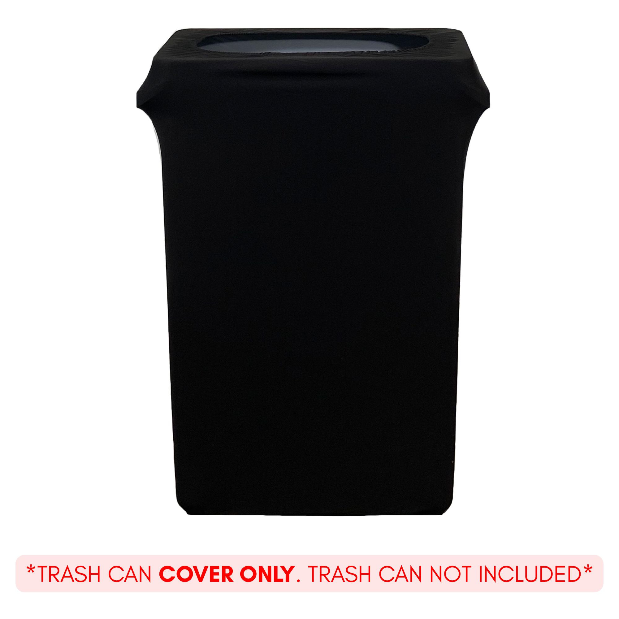 23 Gallon Spandex Slim Jim Narrow Trash Can Cover Black