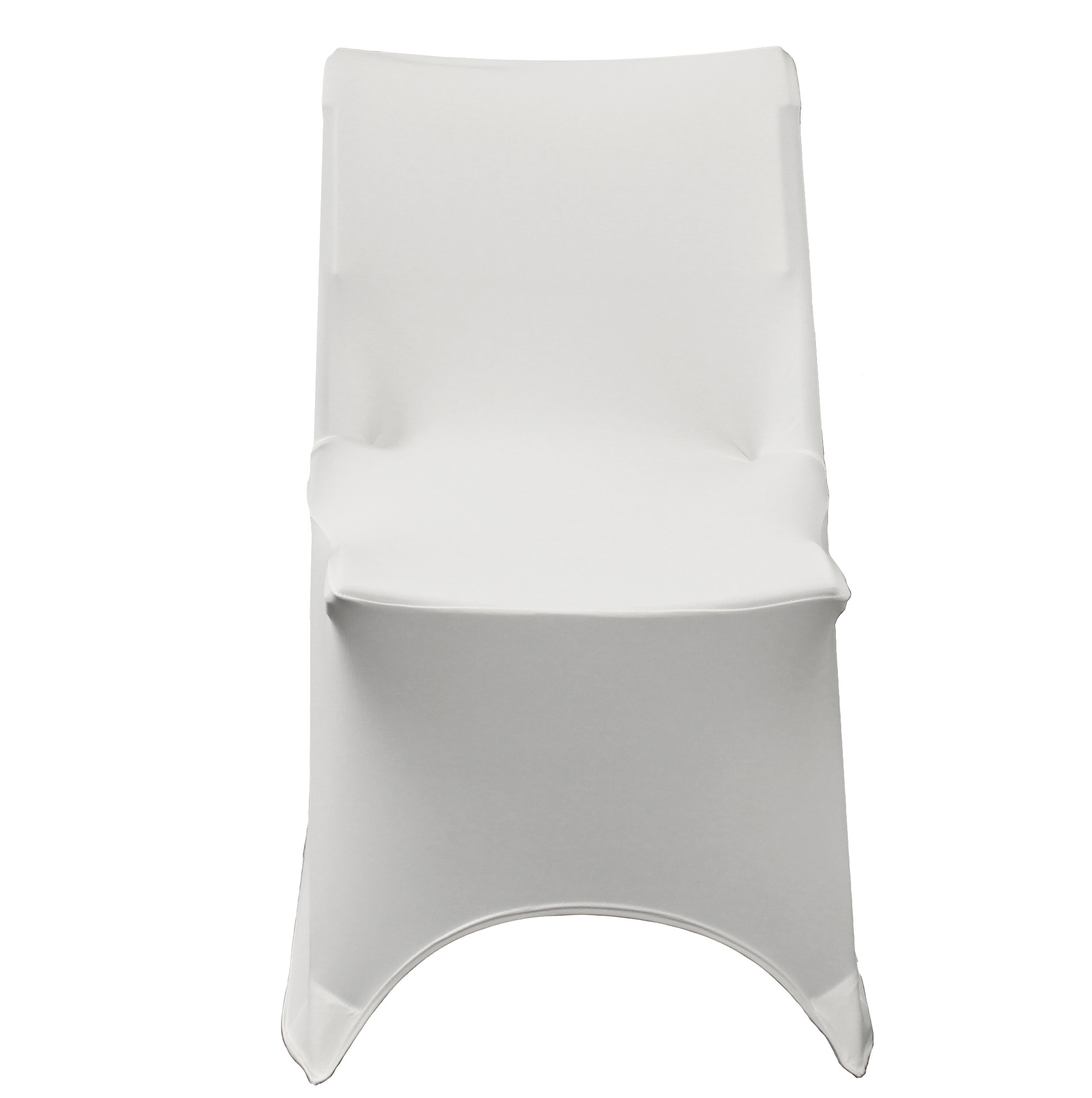 Stretch Spandex Lifetime Folding Chair Cover White front