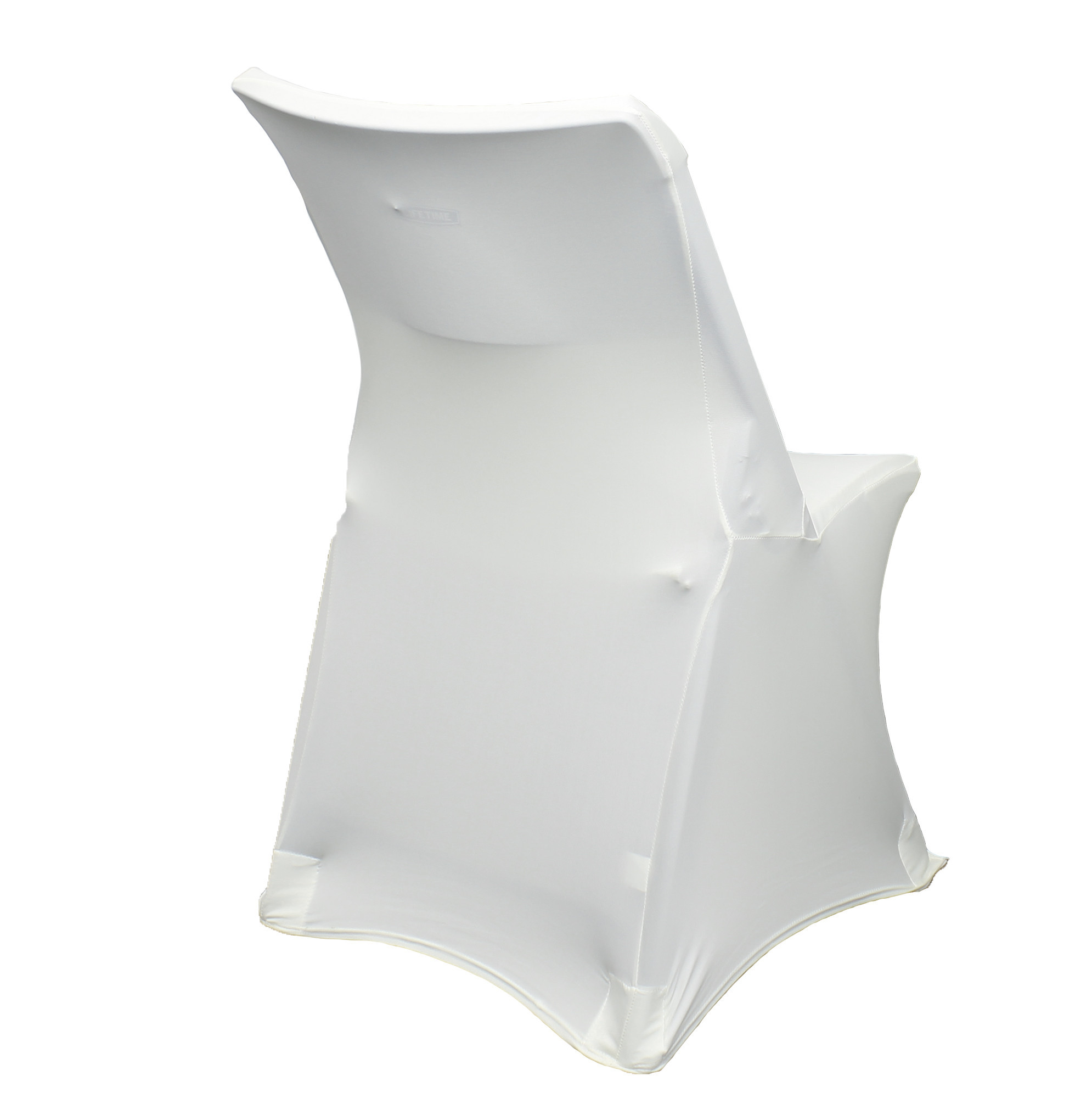 Stretch Spandex Lifetime Folding Chair Cover White back