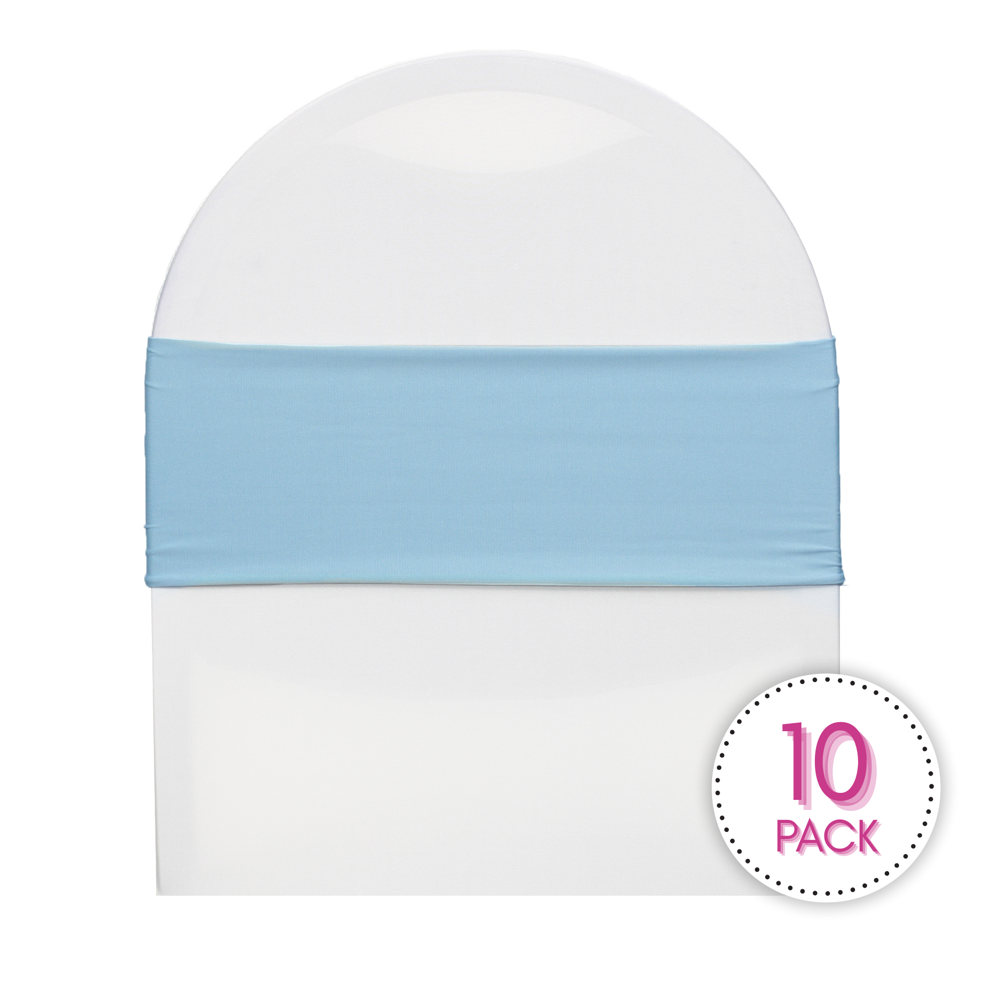 light blue spandex chair bands pack of 10
