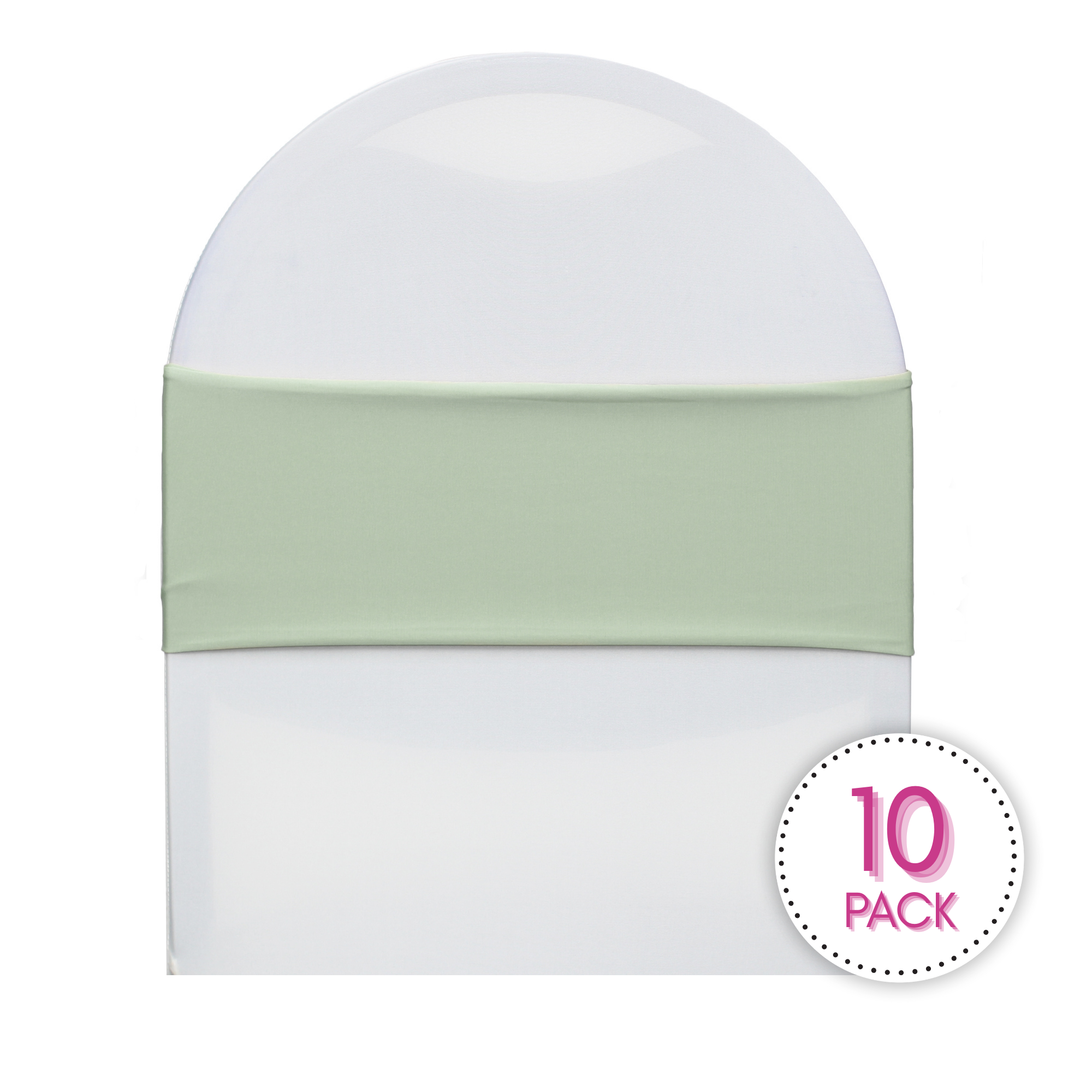 Stretch Spandex Bands Sage pack of 10