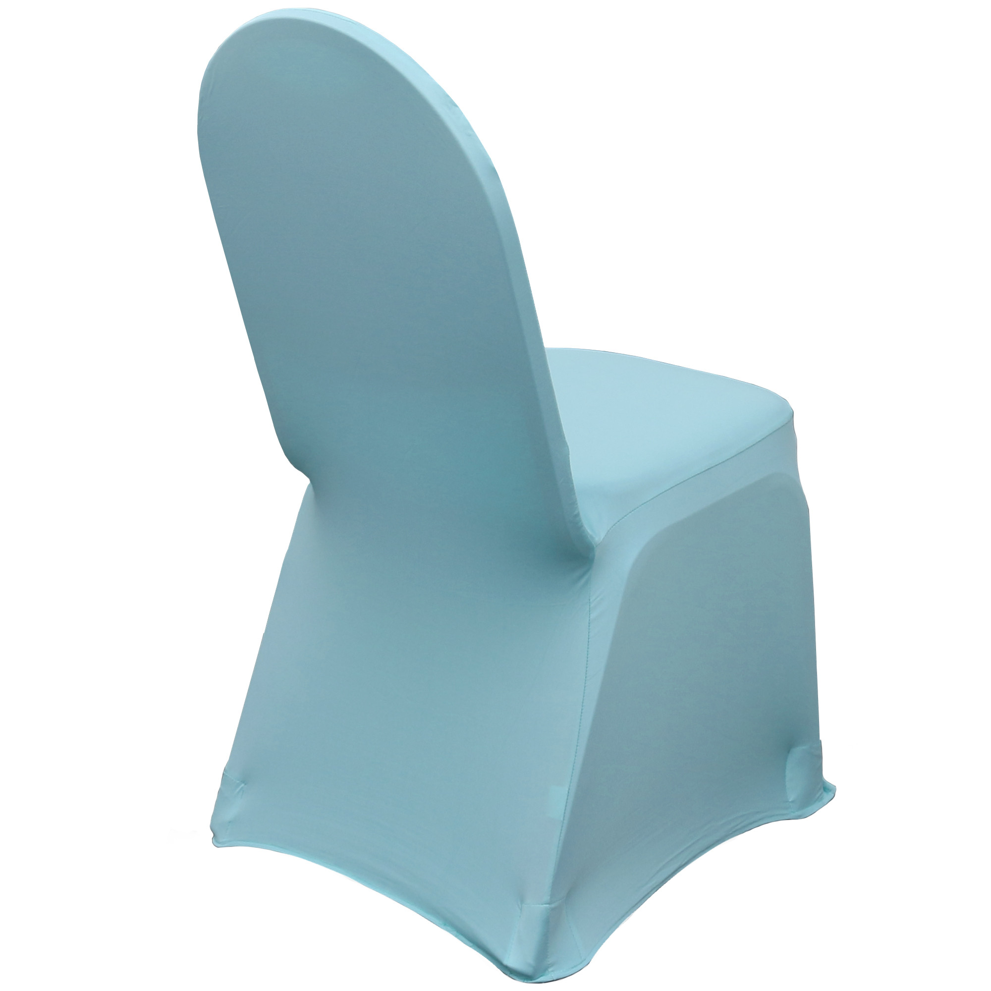 Stretch Spandex Banquet Chair Cover Light Blue side