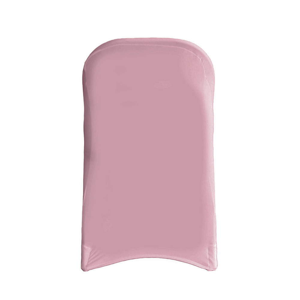 Stretch Spandex Folding Chair Cover Dusty Rose back