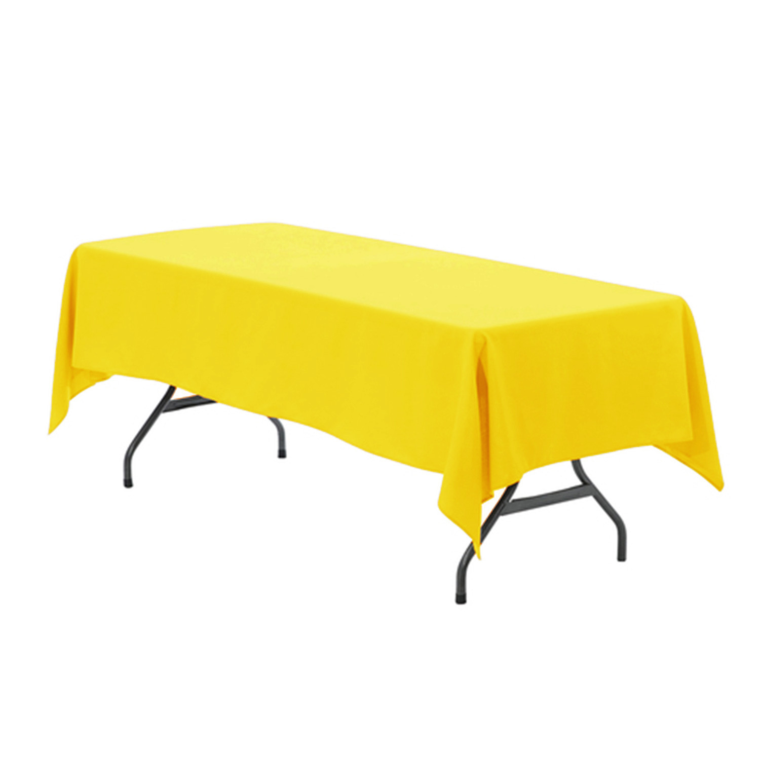 60 x 126 Inch Rectangular Polyester Tablecloth Canary Yellow