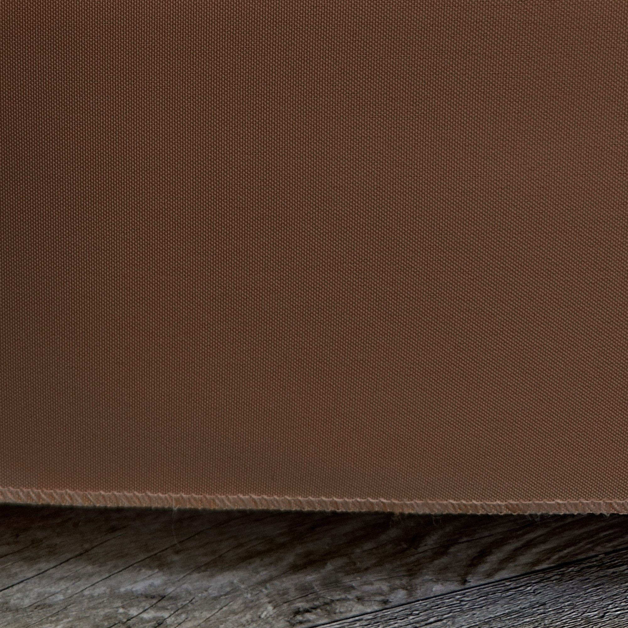 6 ft Fitted Polyester Tablecloth Rectangular Chocolate Brown hem