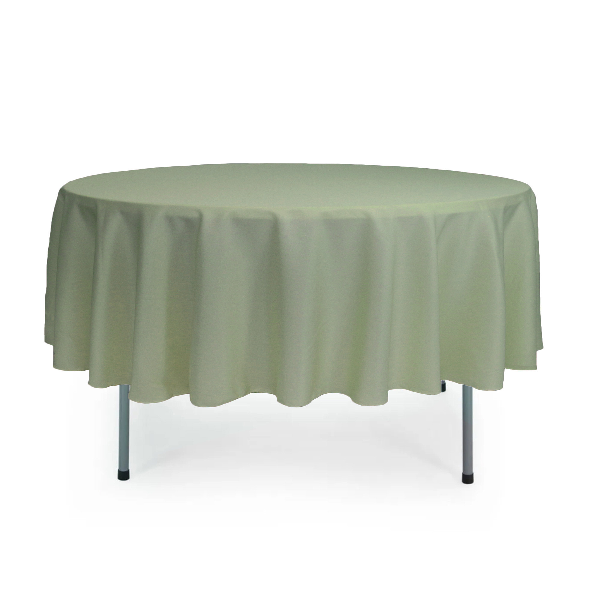 90 Inch Round Polyester Tablecloth Sage