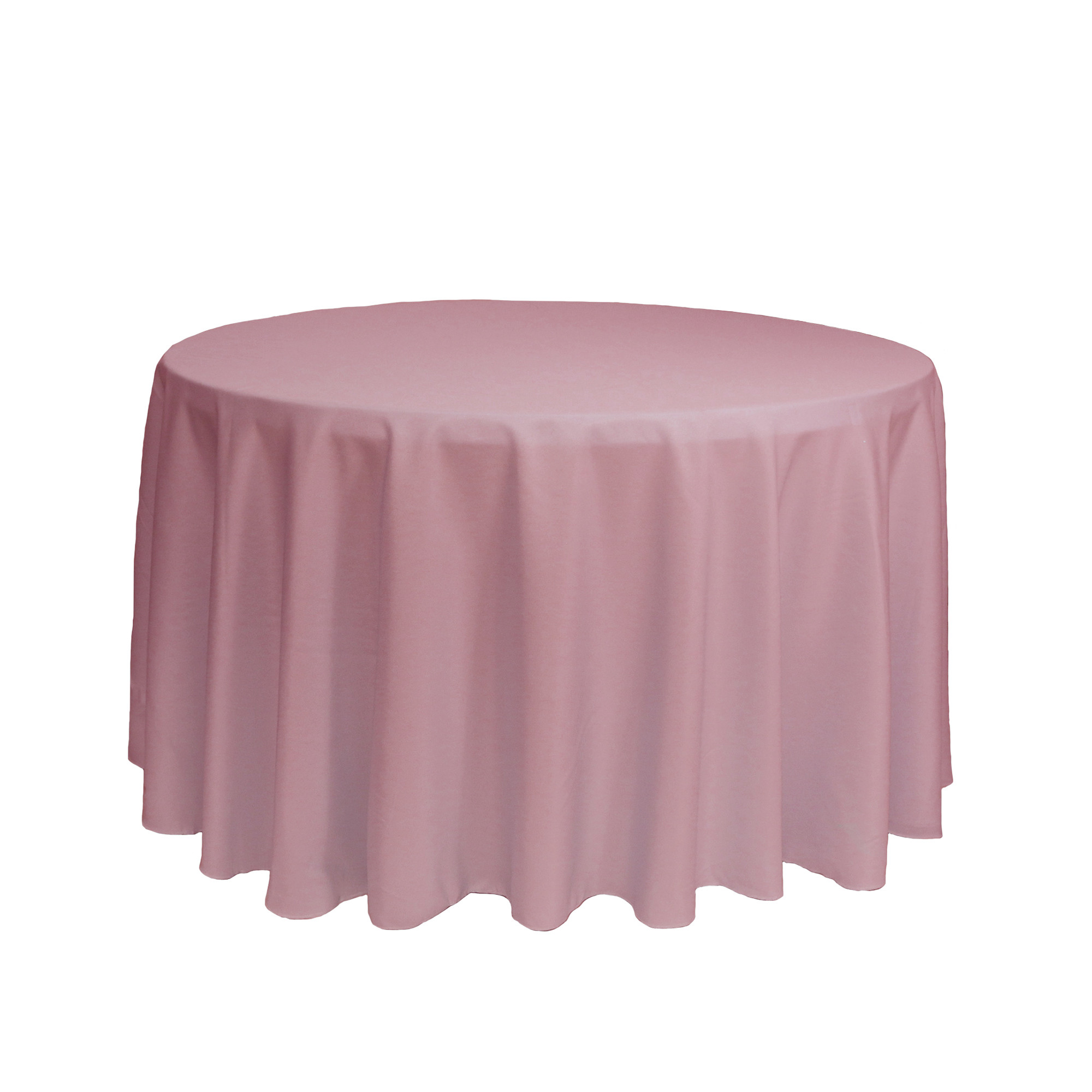 108 Inch Round Polyester Tablecloth Dusty Rose