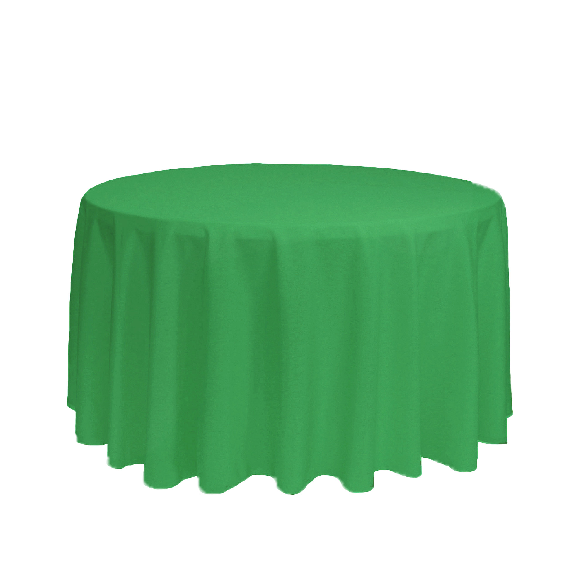 108 Inch Round Polyester Tablecloth Emerald Green