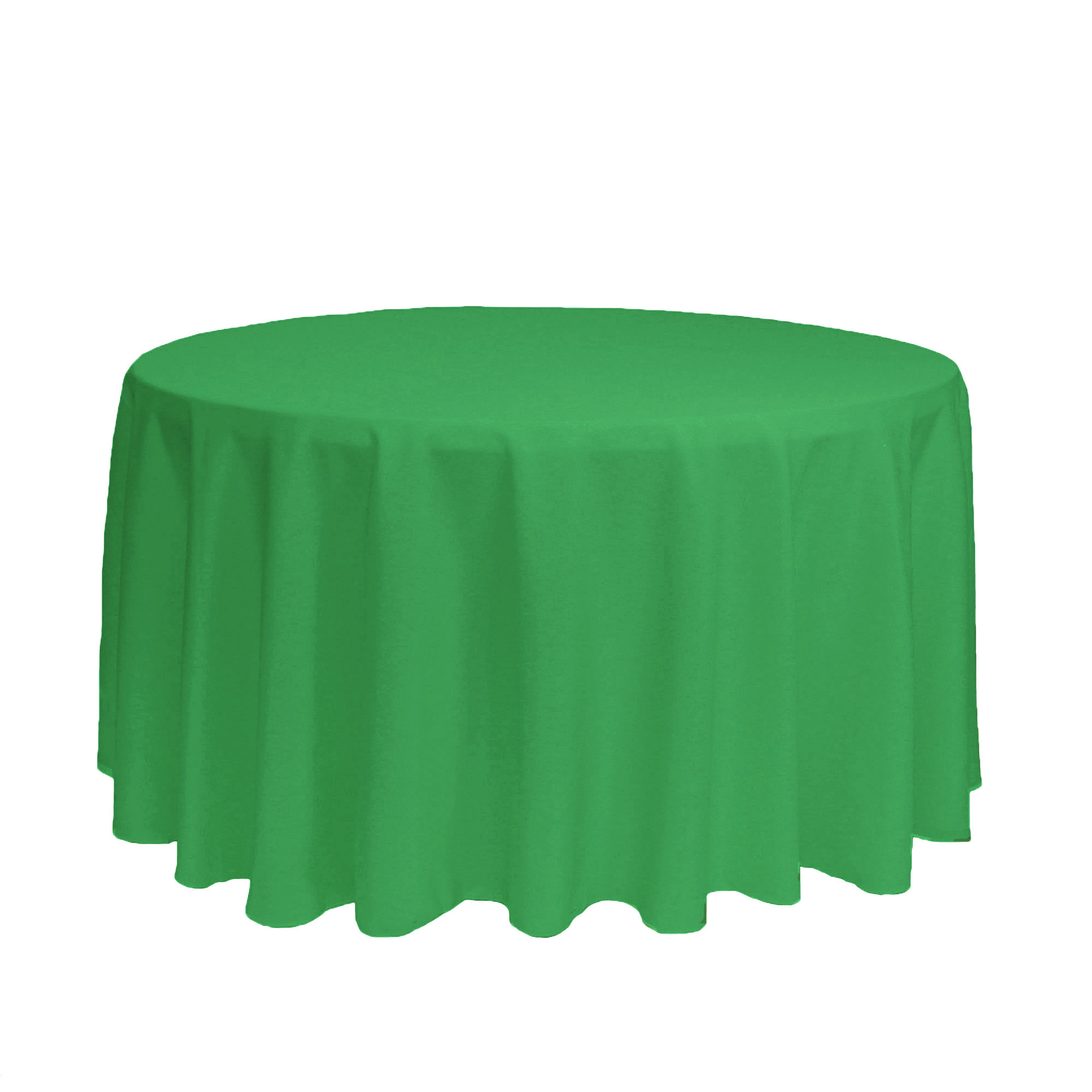 120 Inch Round Polyester Tablecloth Emerald Green