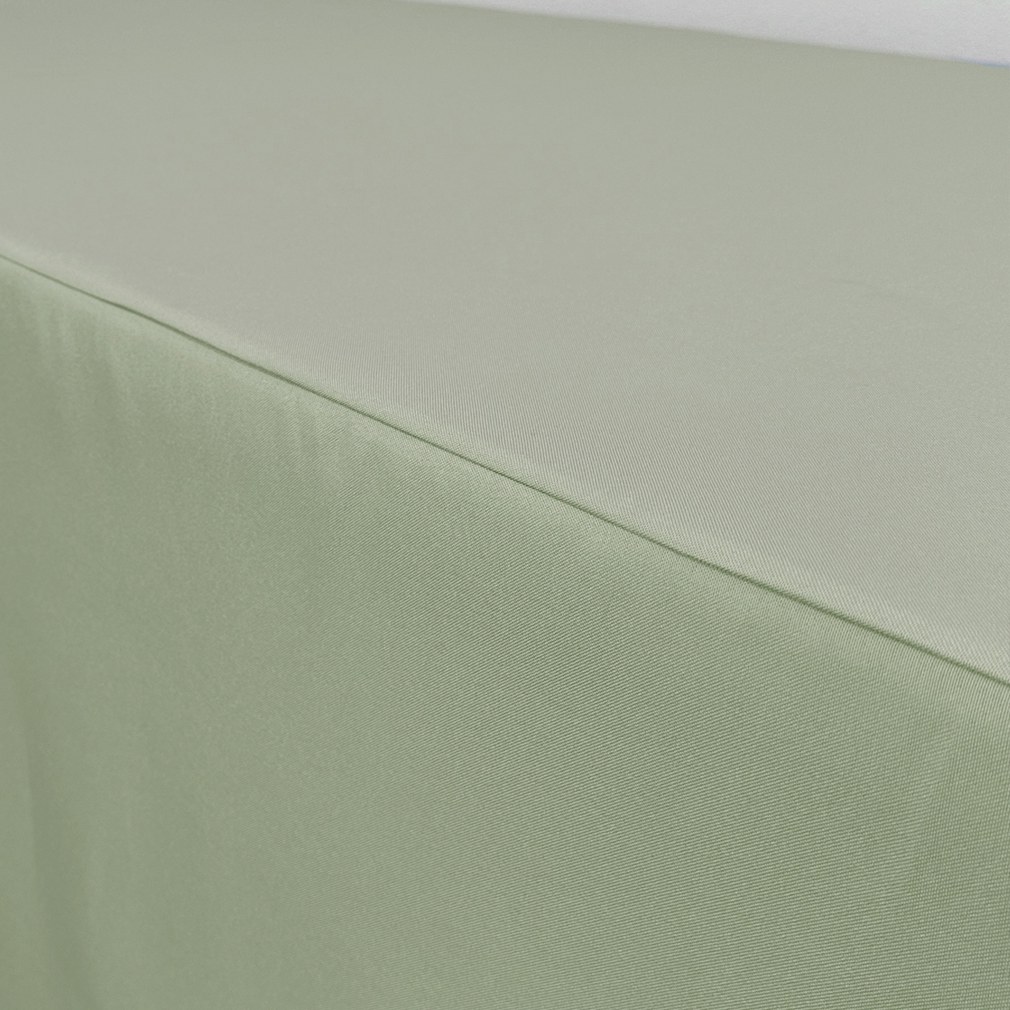 8 ft. Fitted Polyester Tablecloth Rectangular Sage seam