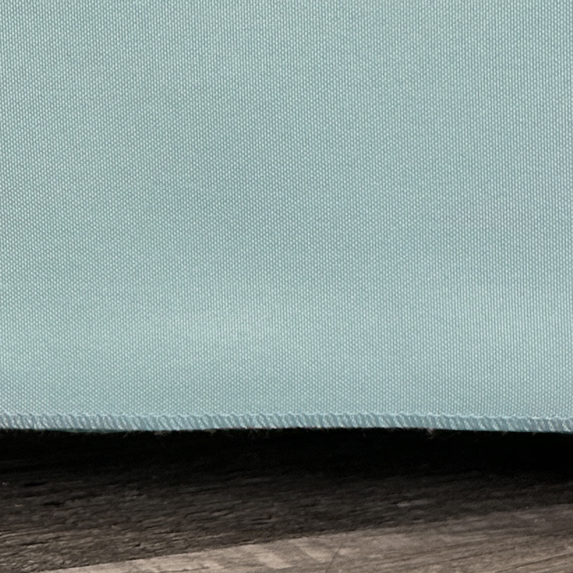 6 ft Fitted Polyester Tablecloth Rectangular Dusty Blue hem