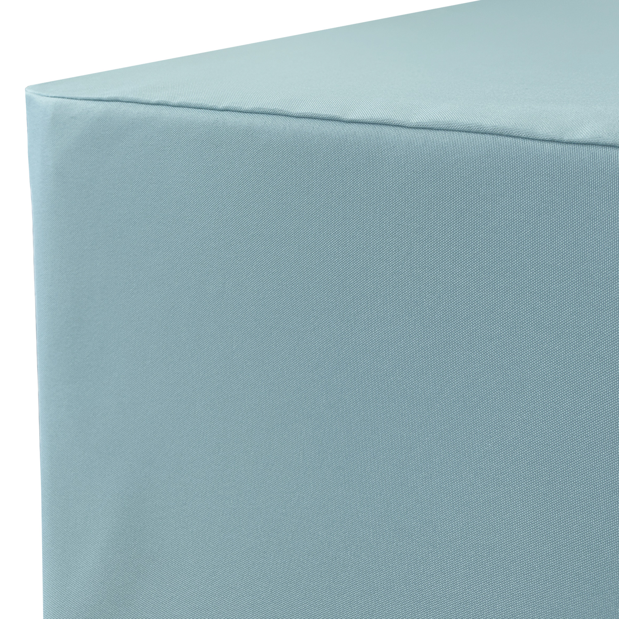 8 ft. Fitted Polyester Tablecloth Rectangular Dusty Blue corner