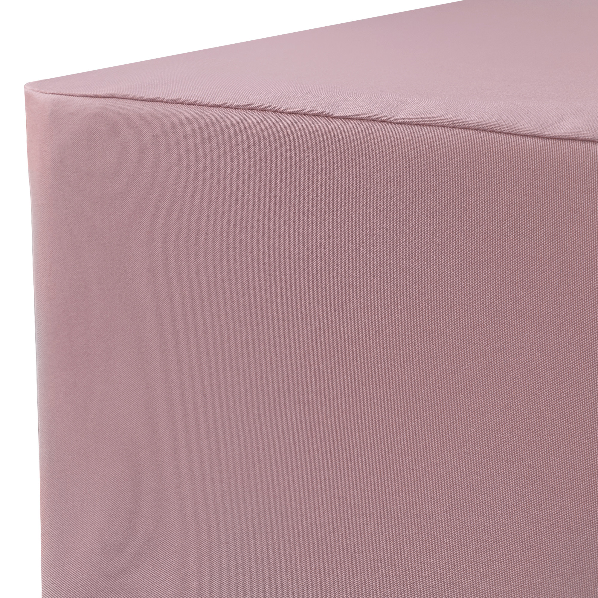 6 ft Fitted Polyester Tablecloth Rectangular Dusty Rose corner