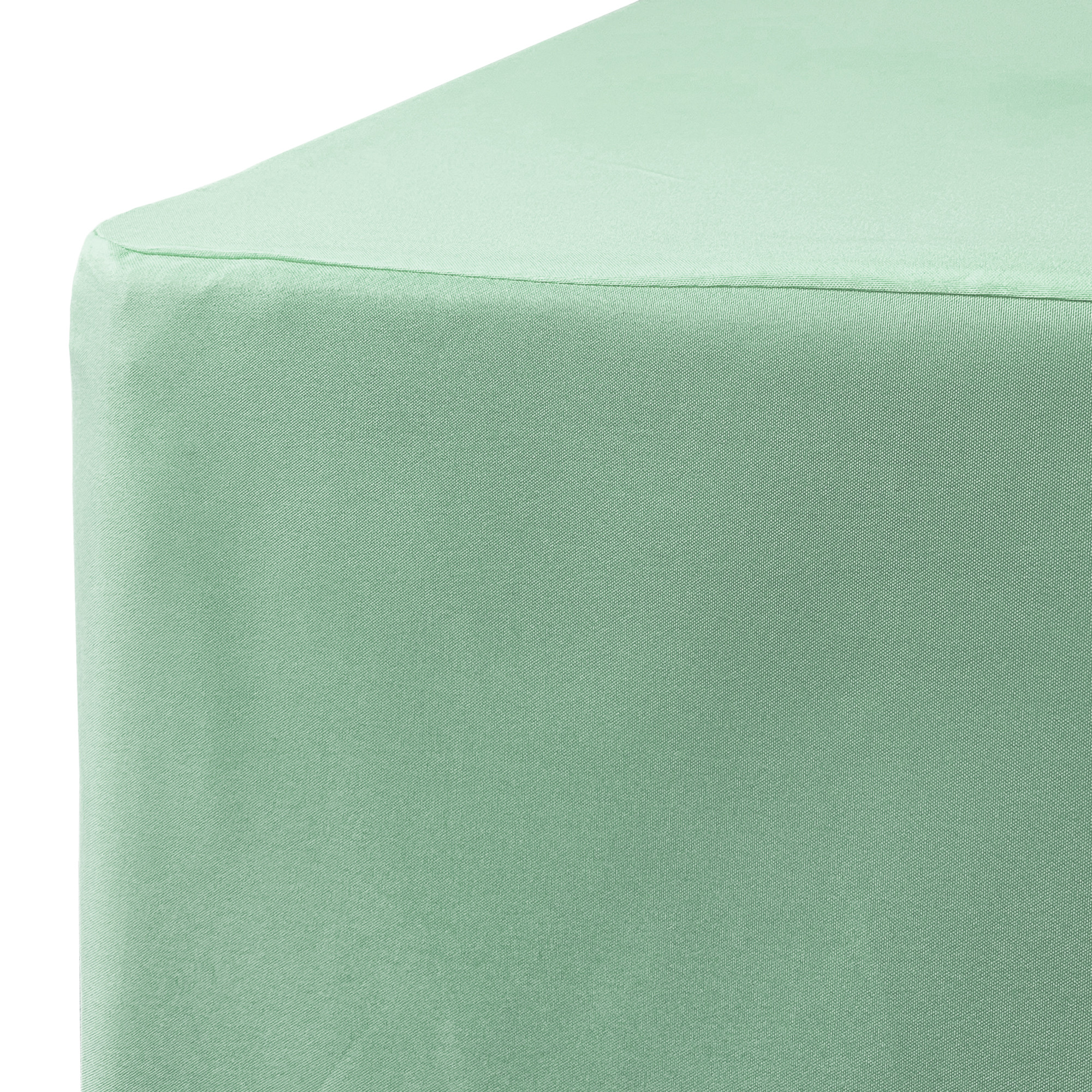 6 ft Fitted Polyester Tablecloth Rectangular Mint corner