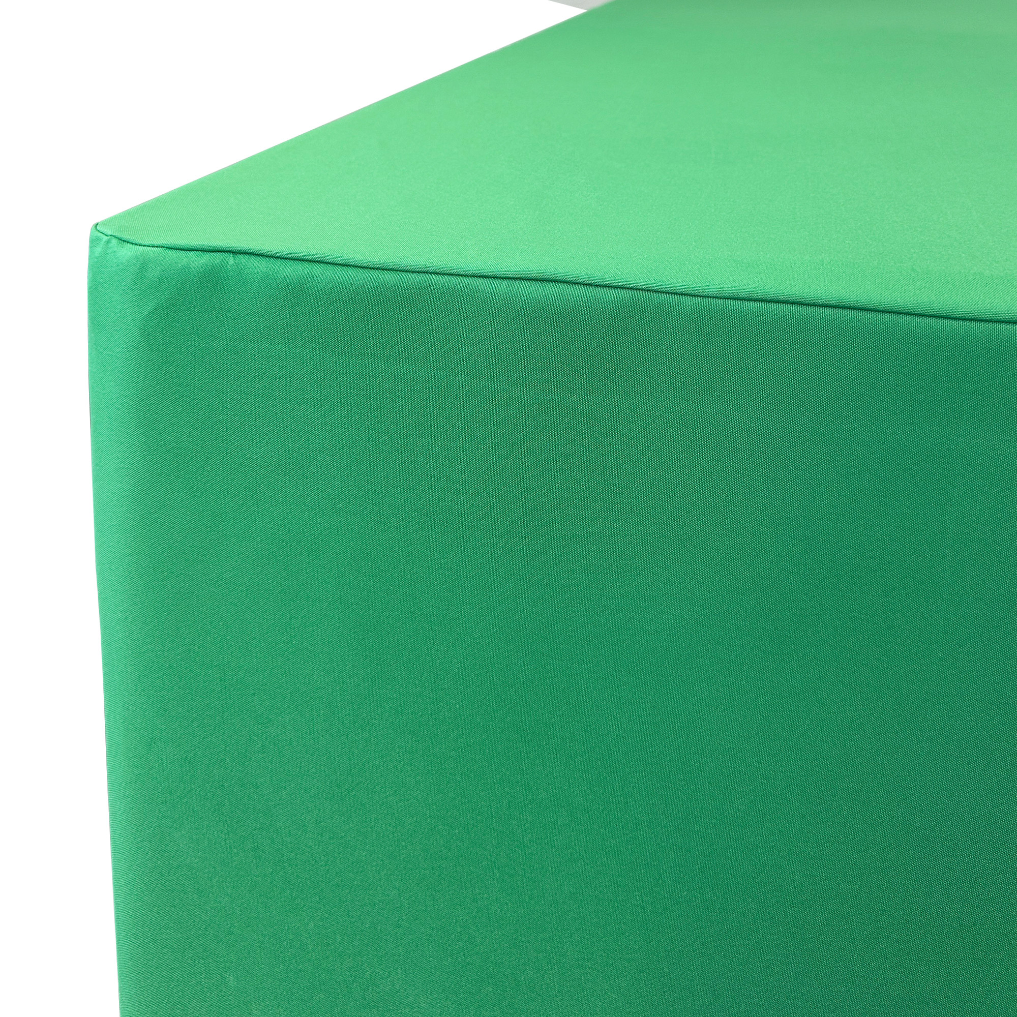 6 ft Fitted Polyester Tablecloth Rectangular Emerald Green corner