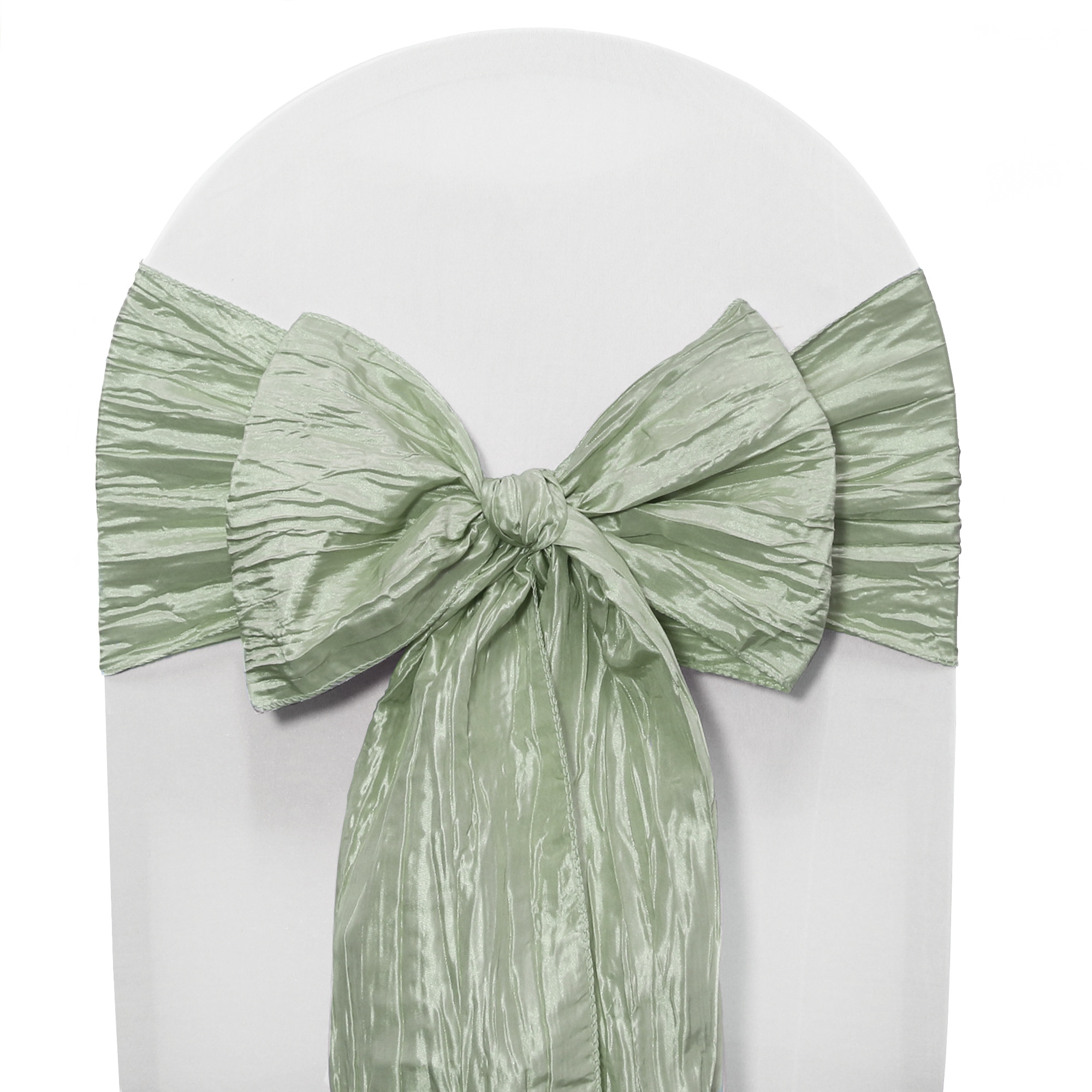Crinkle Taffeta Chair Sashes Sage