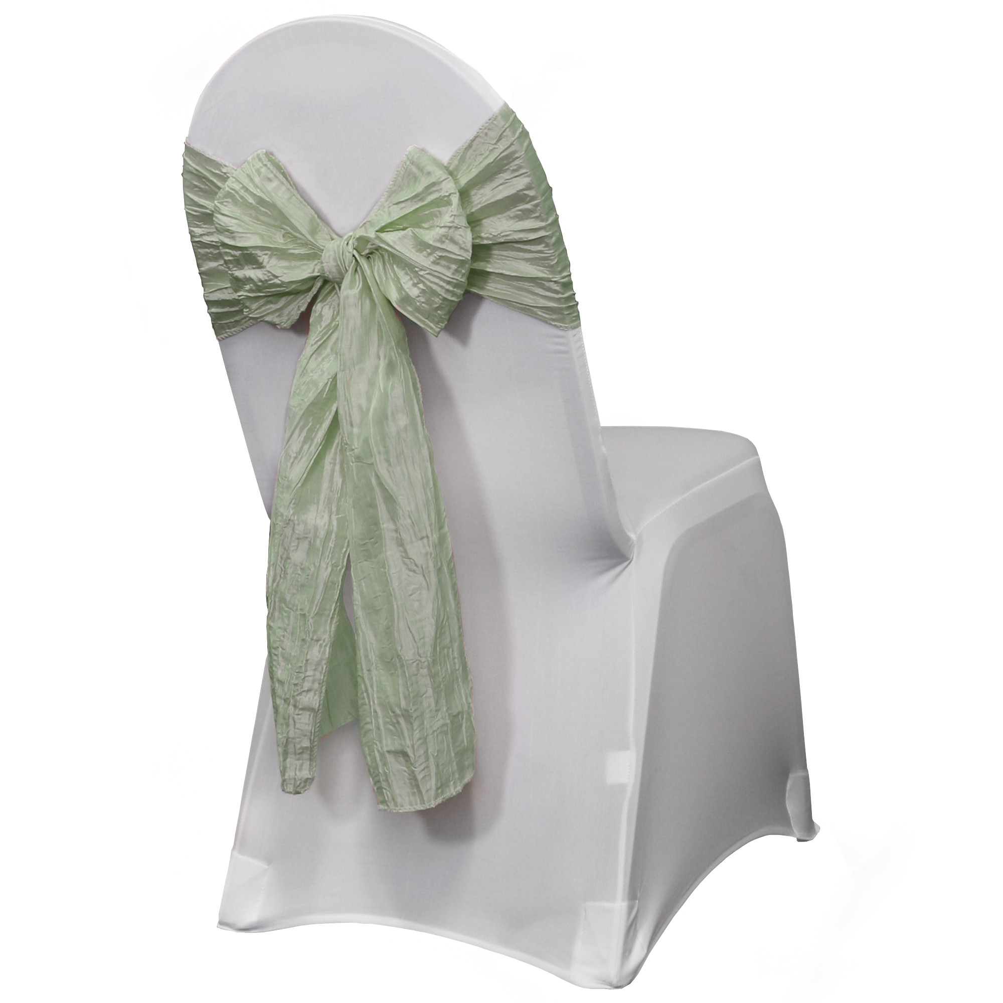 sage crinkle taffeta sashes