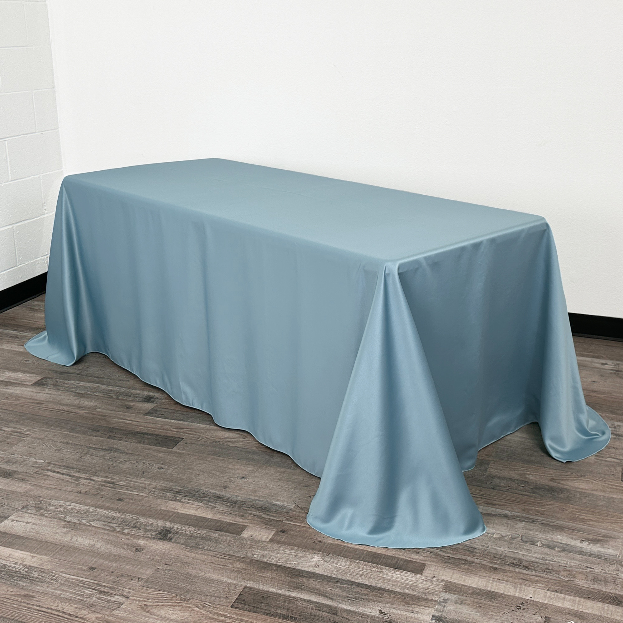 90 x 156 Inch Rectangular L'amour Tablecloth Dusty Blue