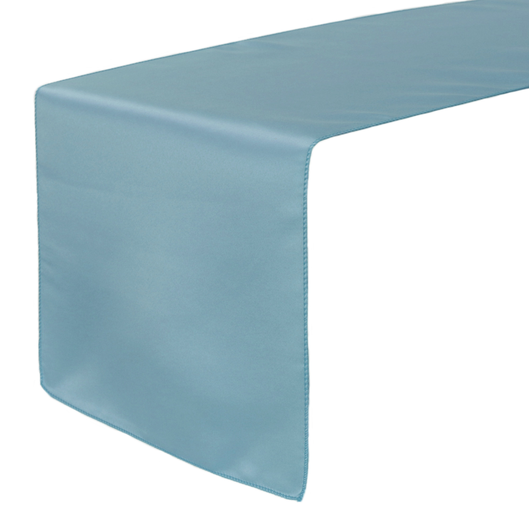 14 x 108 Inch L'amour Satin Table Runner Dusty Blue