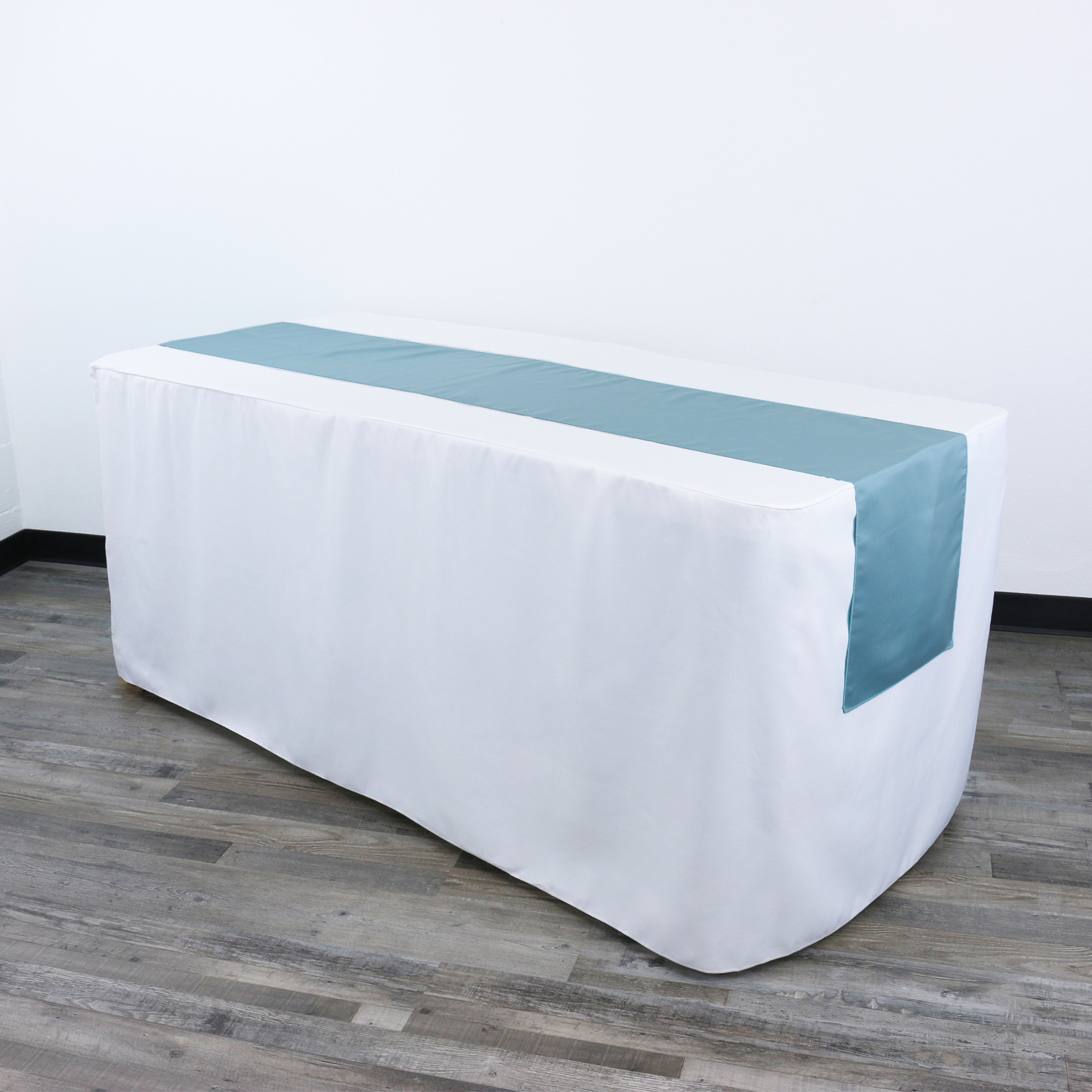 L'amour Satin Table Runner Dusty Blue