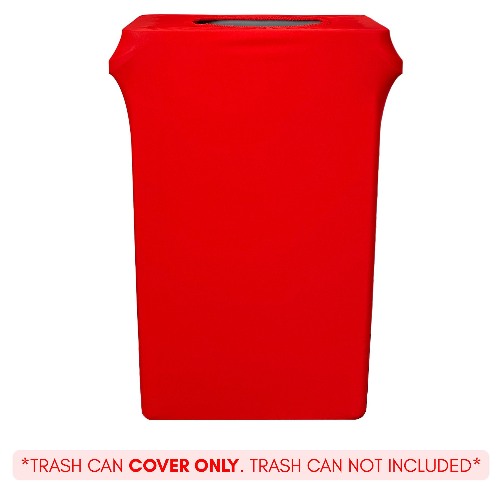 23 Gallon Spandex Slim Jim Narrow Trash Can Cover Red