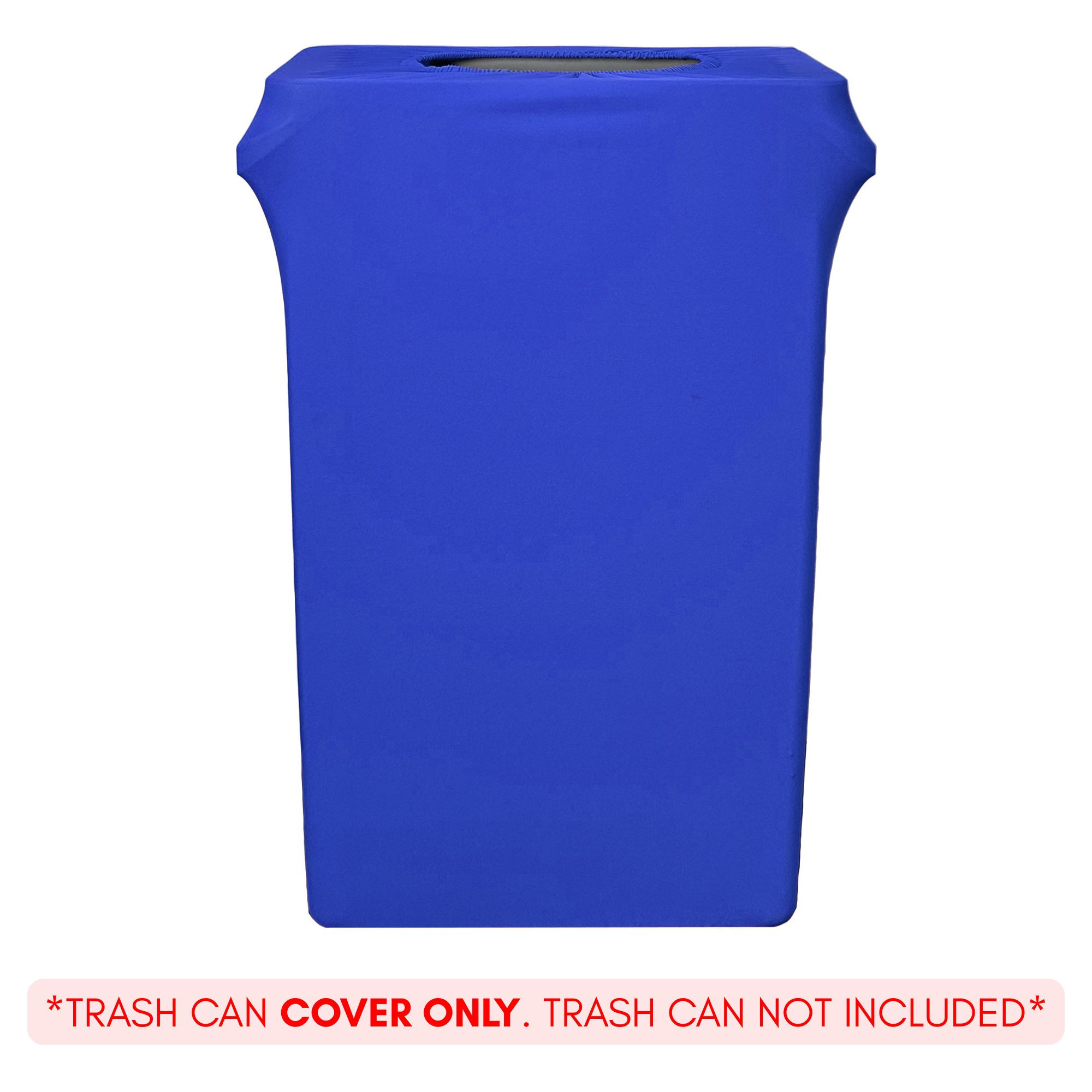 23 Gallon Spandex Slim Jim Narrow Trash Can Cover Royal Blue