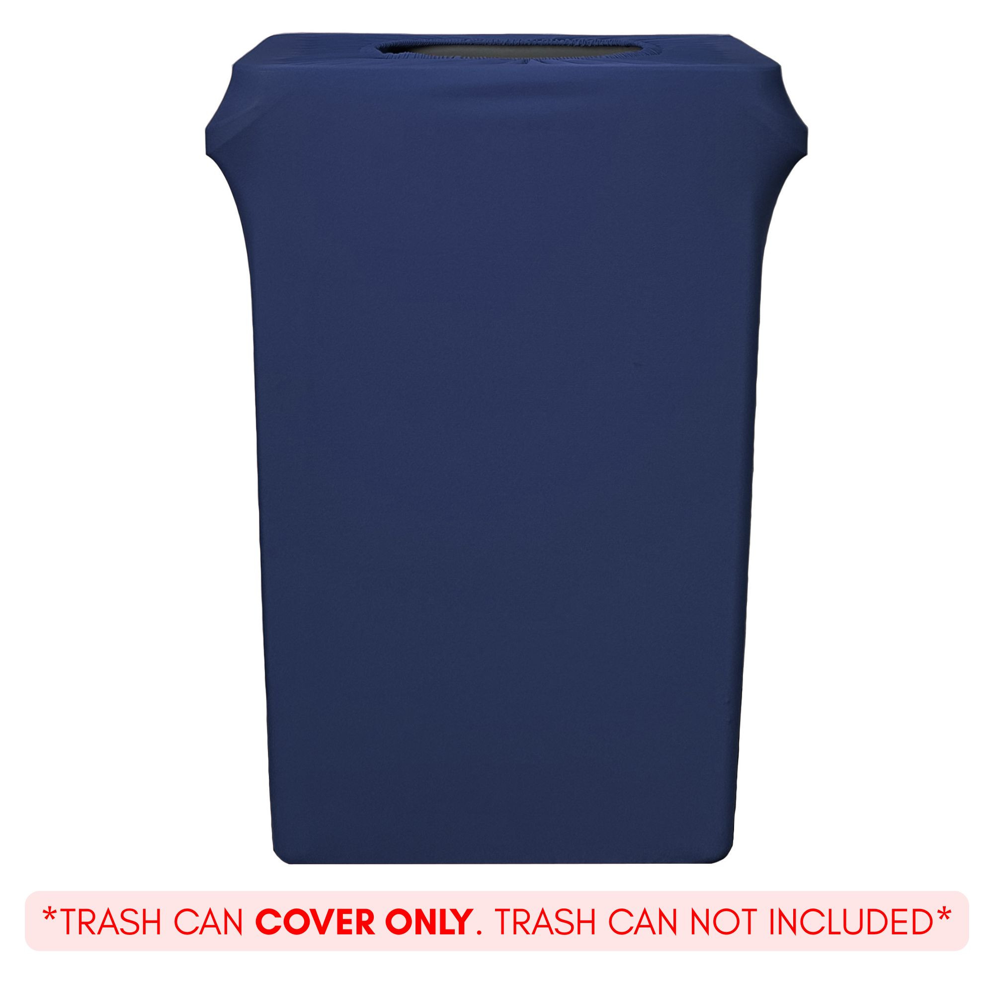 23 Gallon Spandex Slim Jim Narrow Trash Can Cover Navy Blue